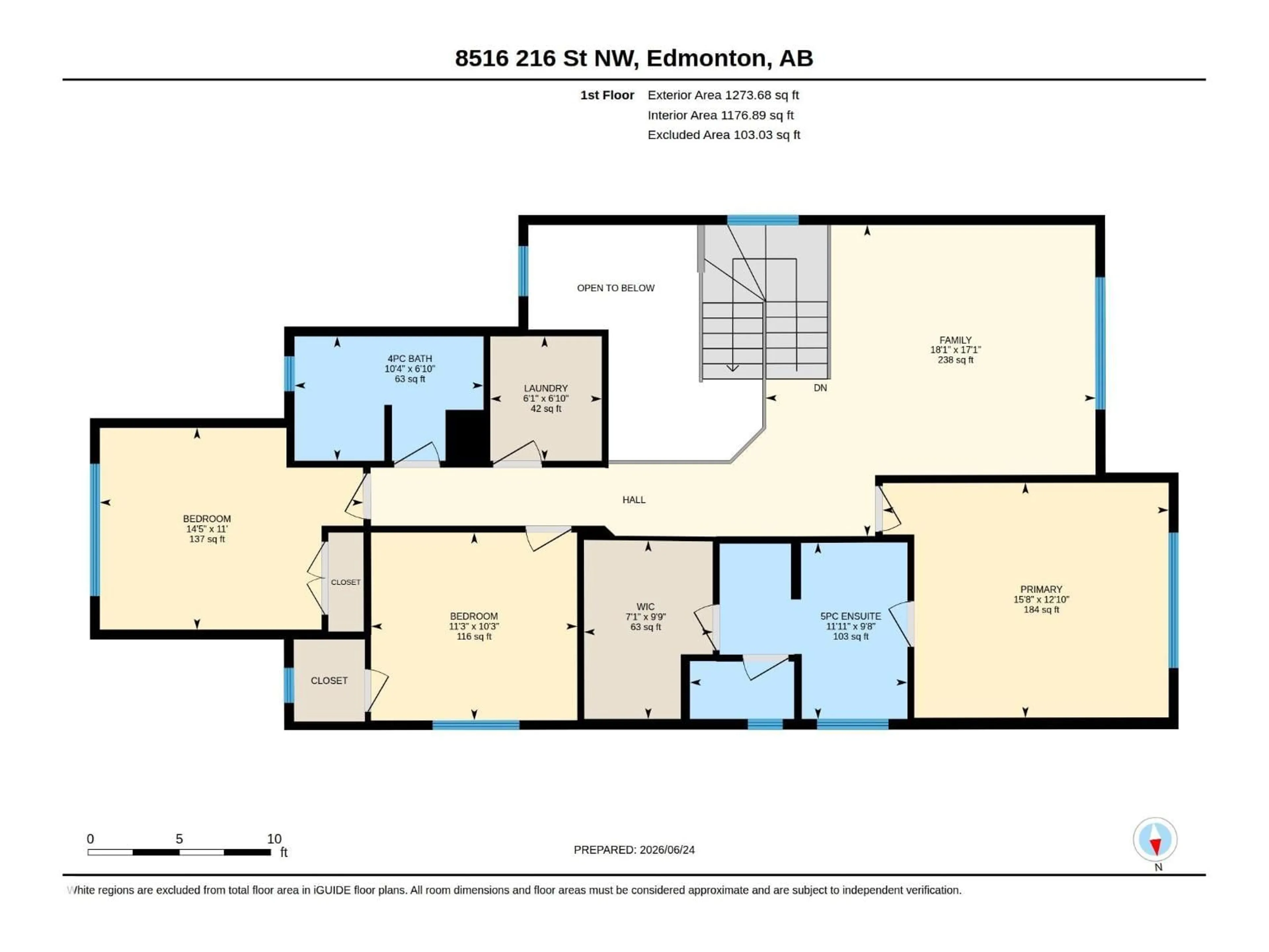 Floor plan for NW - 8516 216 ST, Edmonton Alberta T5T4W2