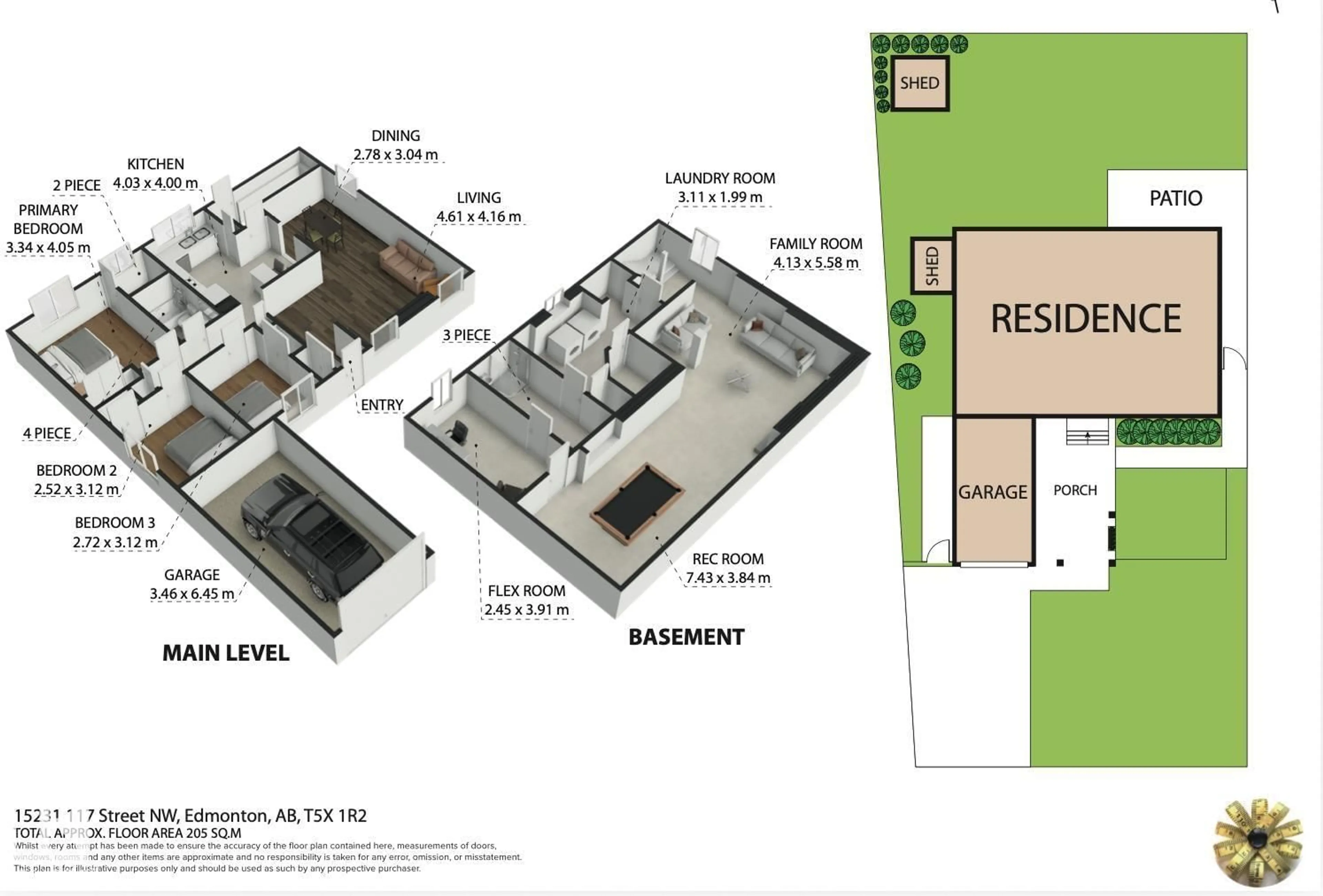 Floor plan for 15231 117 ST, Edmonton Alberta T5X1R2