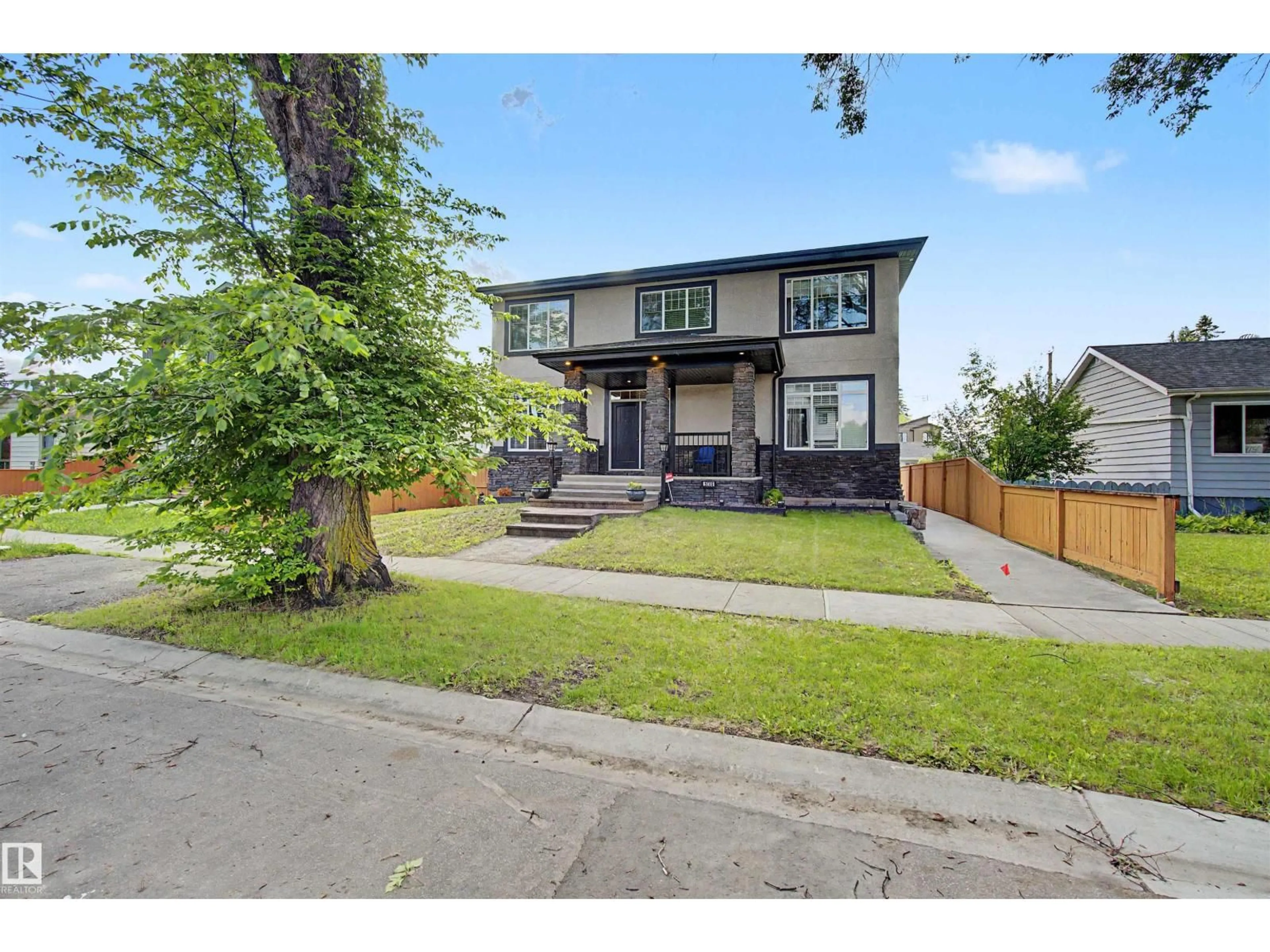 A pic from outside/outdoor area/front of a property/back of a property/a pic from drone, street for 9746 153 ST, Edmonton Alberta T5P2A5