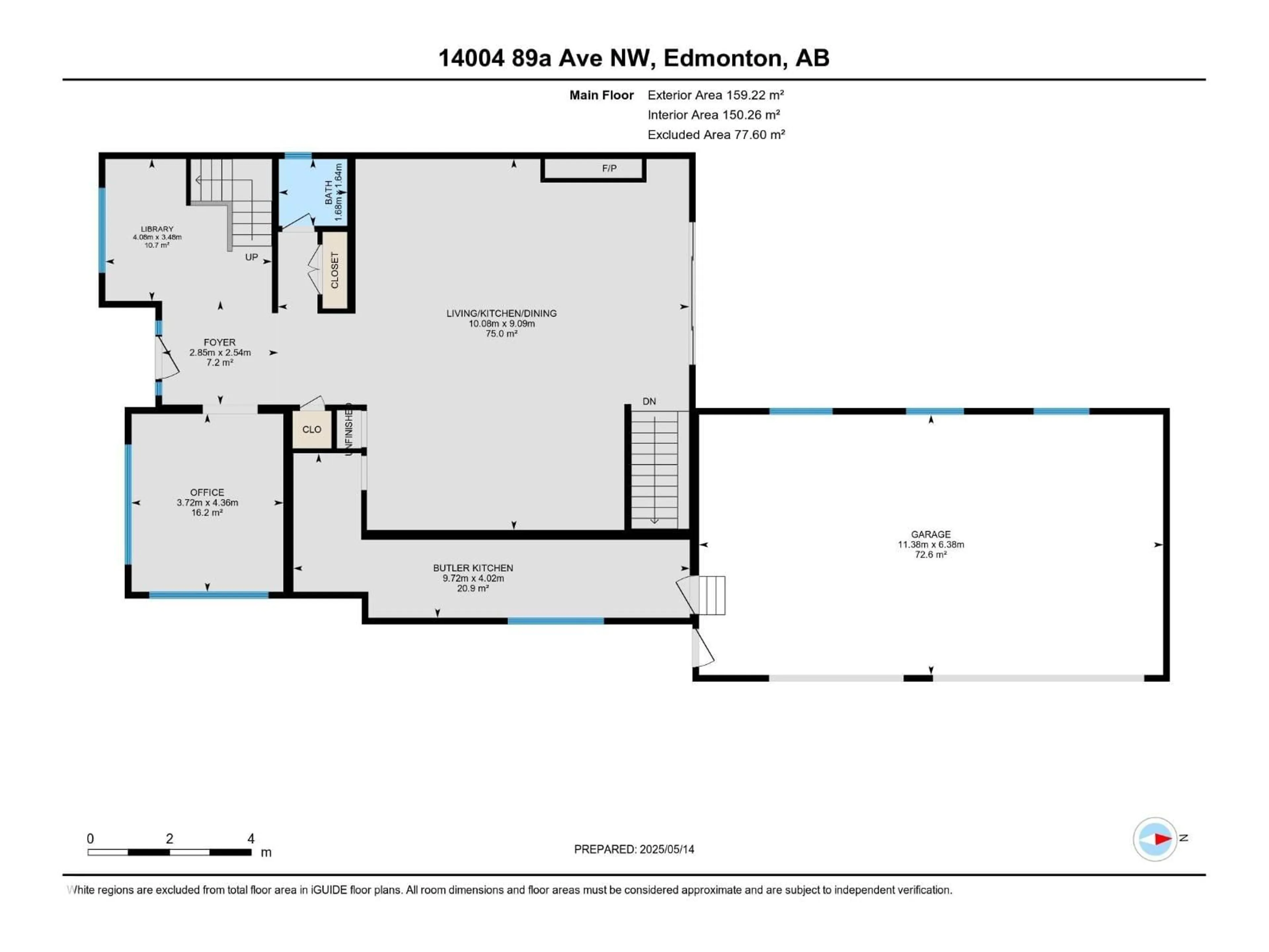 Floor plan for 14004 89A AV, Edmonton Alberta T5R0J5