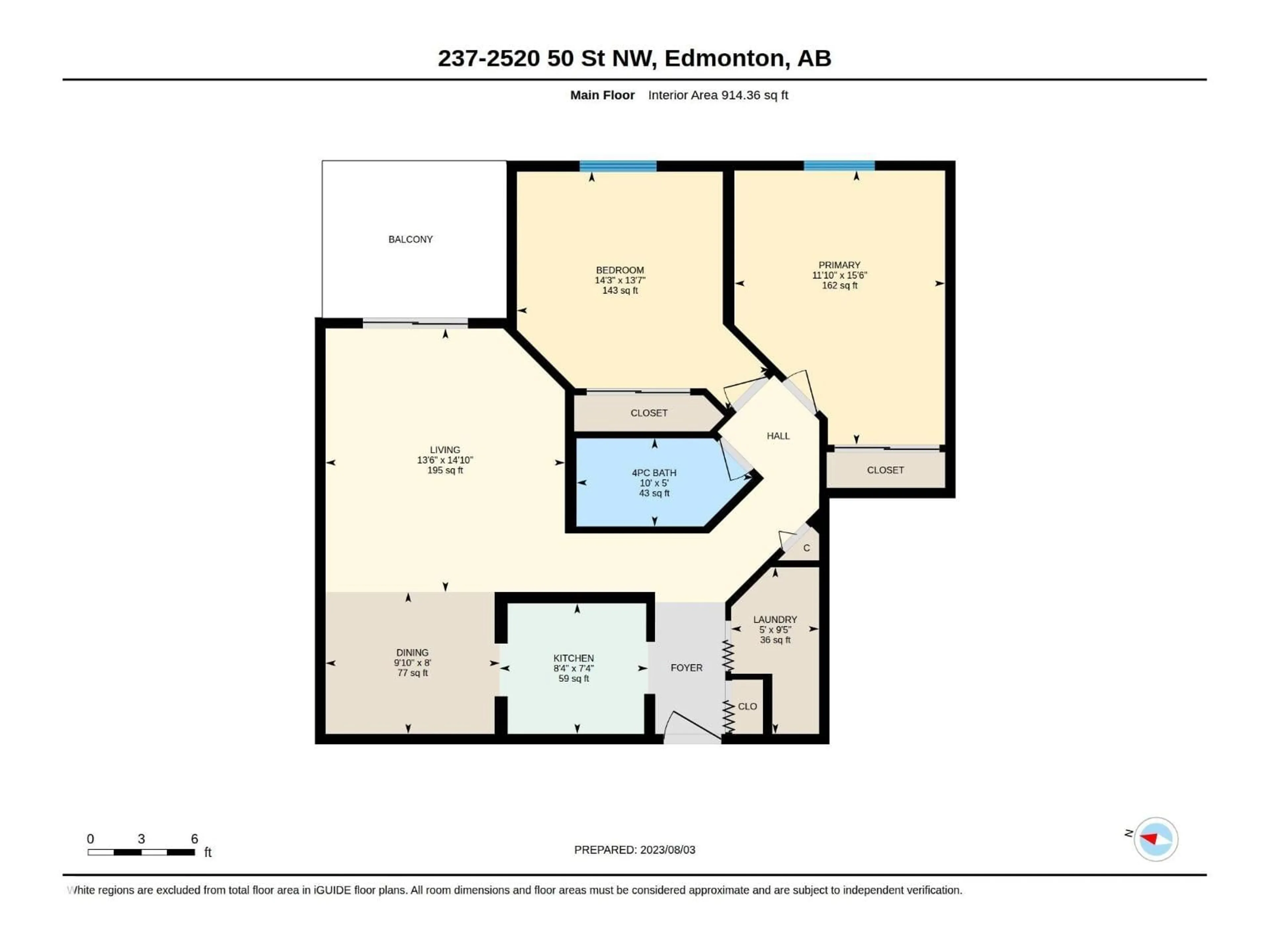 Floor plan for 237 - 2520 50 ST, Edmonton Alberta T6L7A8