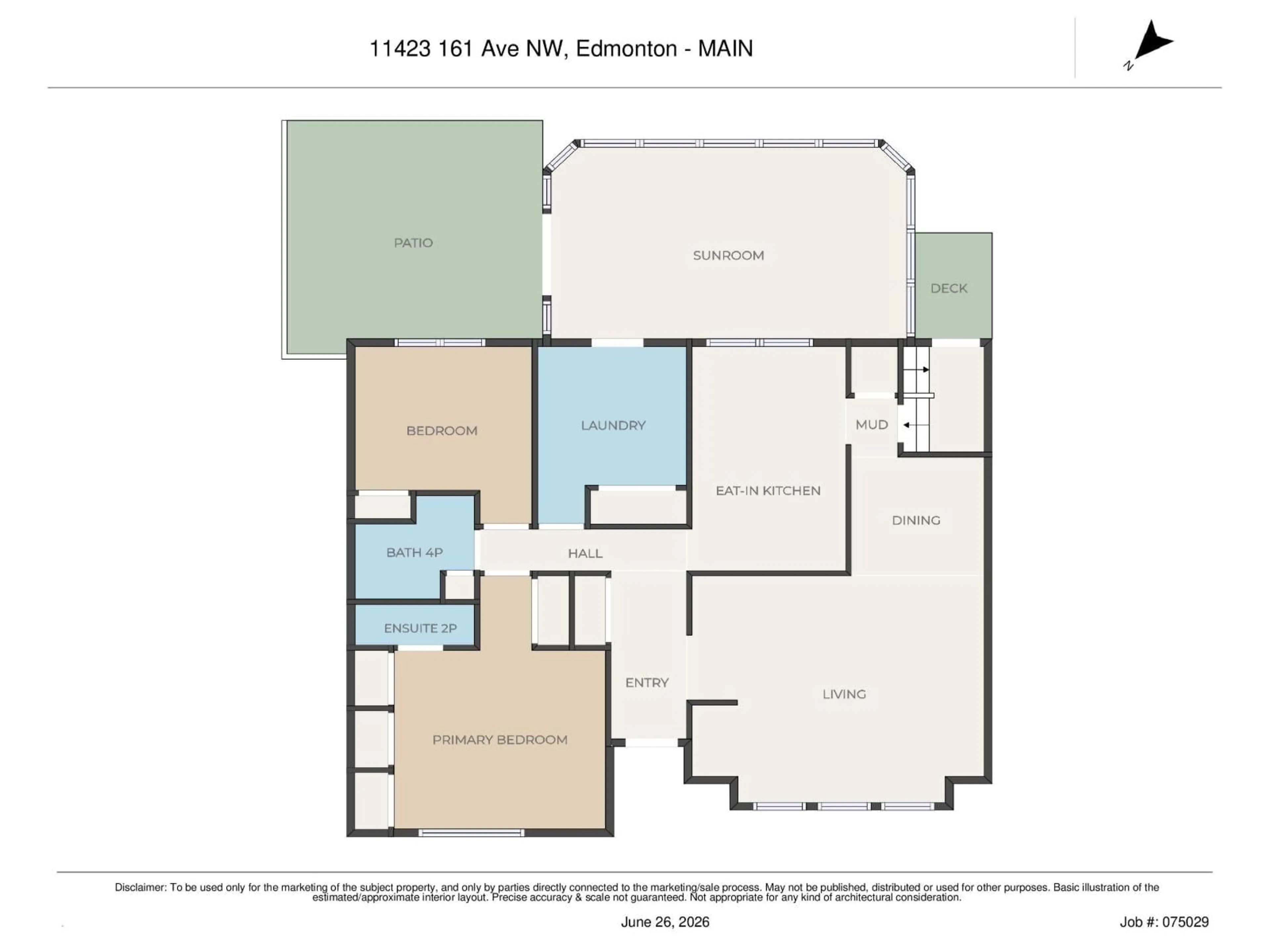 Floor plan for 11423 161 AV, Edmonton Alberta T5X2K9