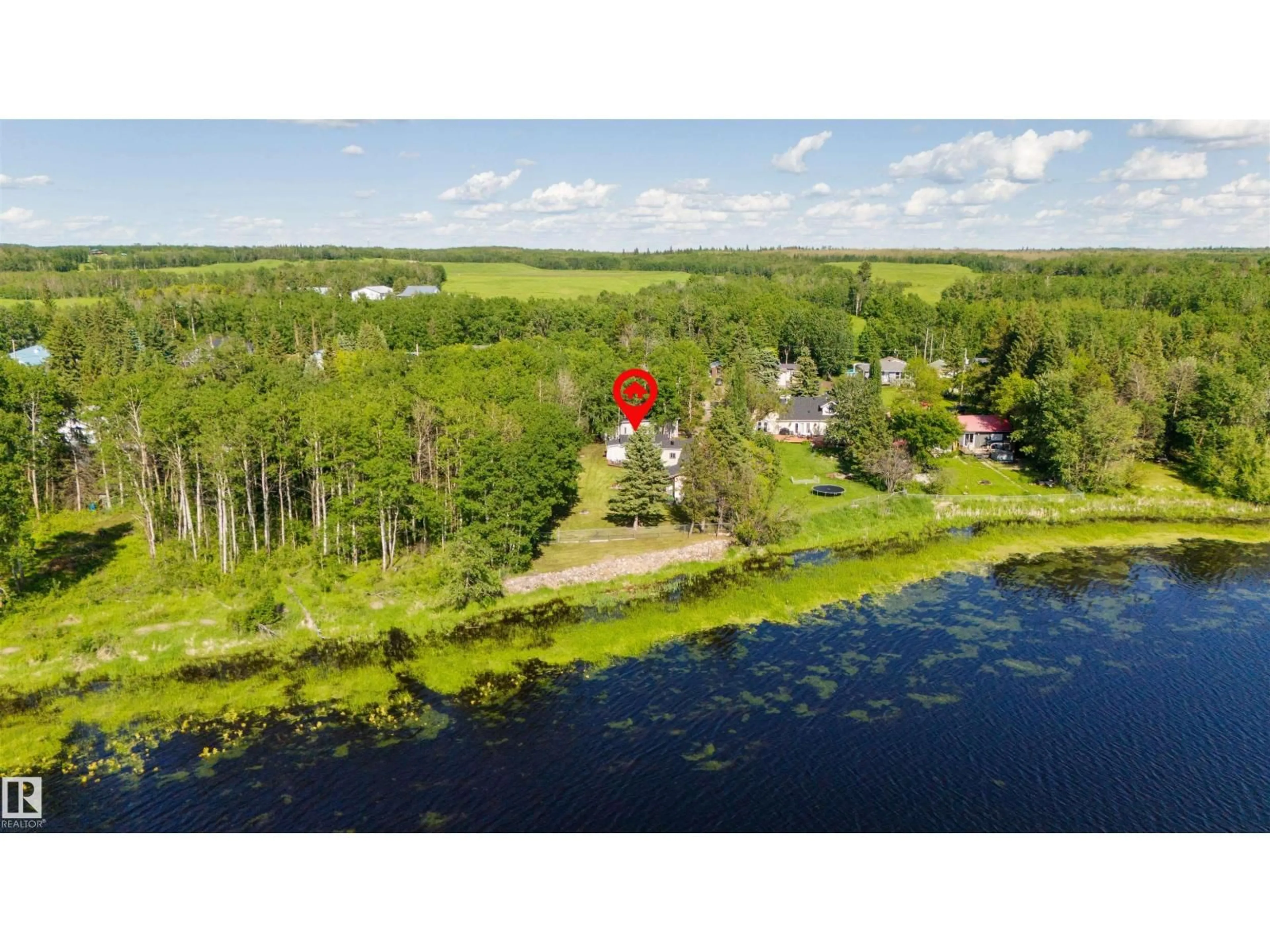A pic from outside/outdoor area/front of a property/back of a property/a pic from drone, water/lake/river/ocean view for 52343 - 24 RGE ROAD 211, Rural Strathcona County Alberta T8G1A6