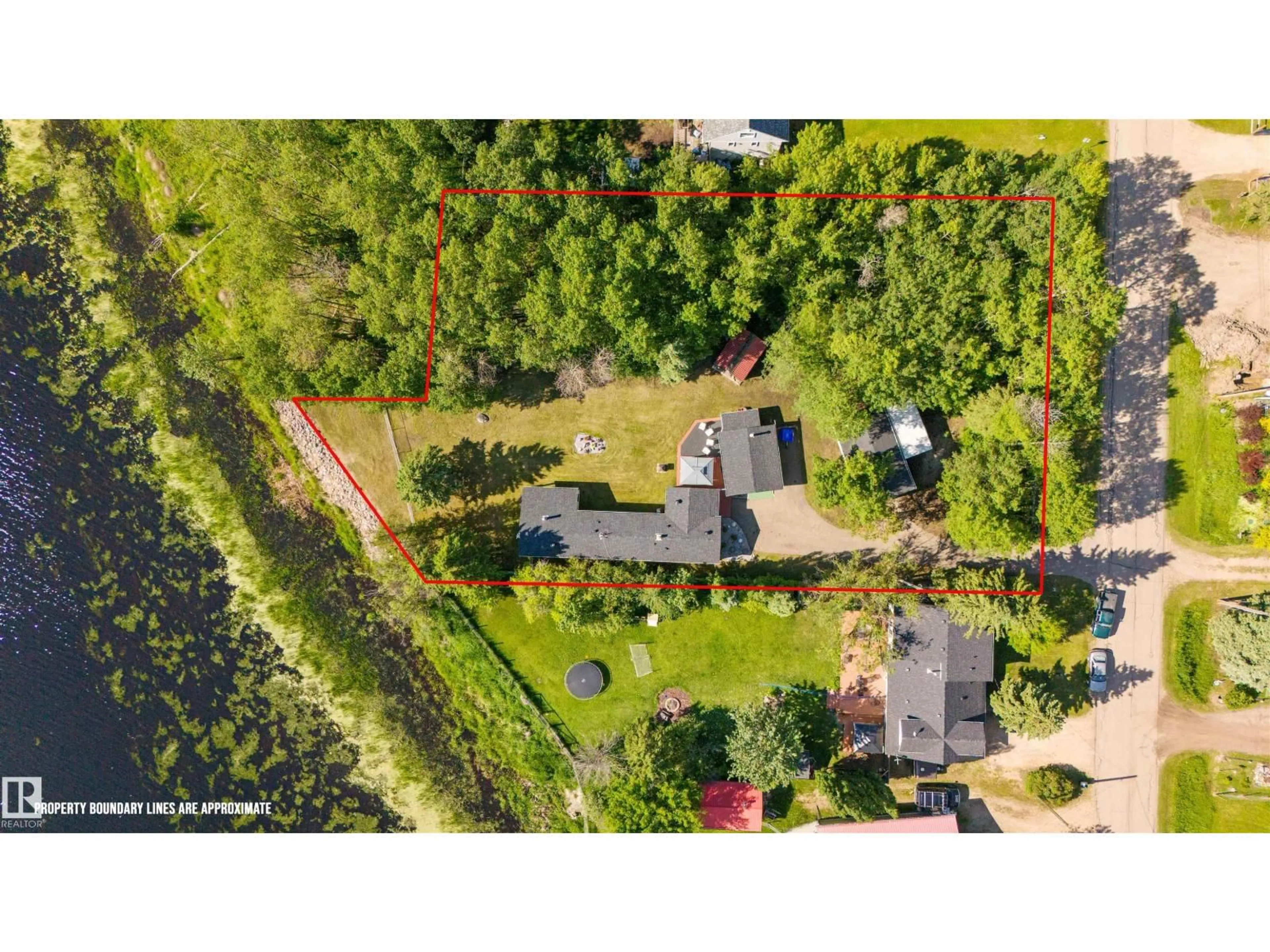 A pic from outside/outdoor area/front of a property/back of a property/a pic from drone, forest/trees view for 52343 - 24 RGE ROAD 211, Rural Strathcona County Alberta T8G1A6