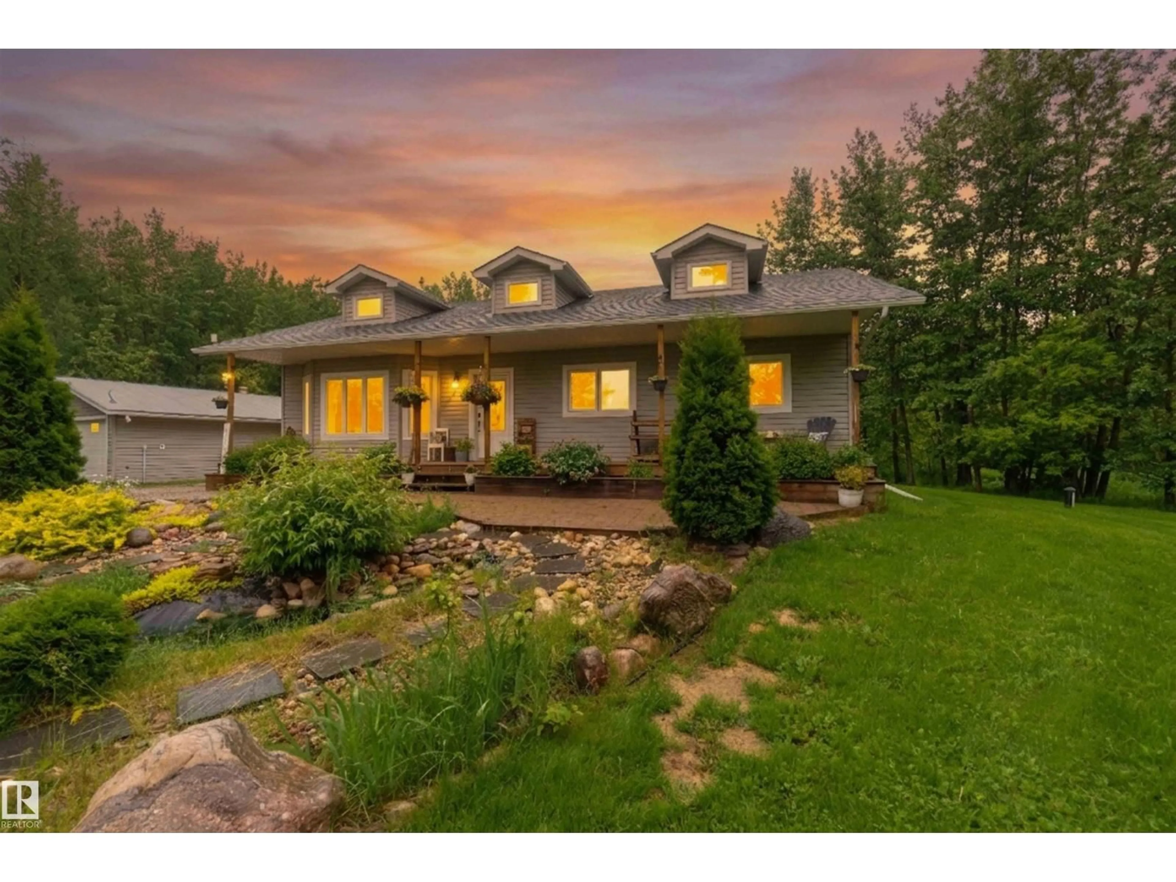 A pic from outside/outdoor area/front of a property/back of a property/a pic from drone, street for 132 53304 RGE ROAD 30, Rural Parkland County Alberta T7Y0E2