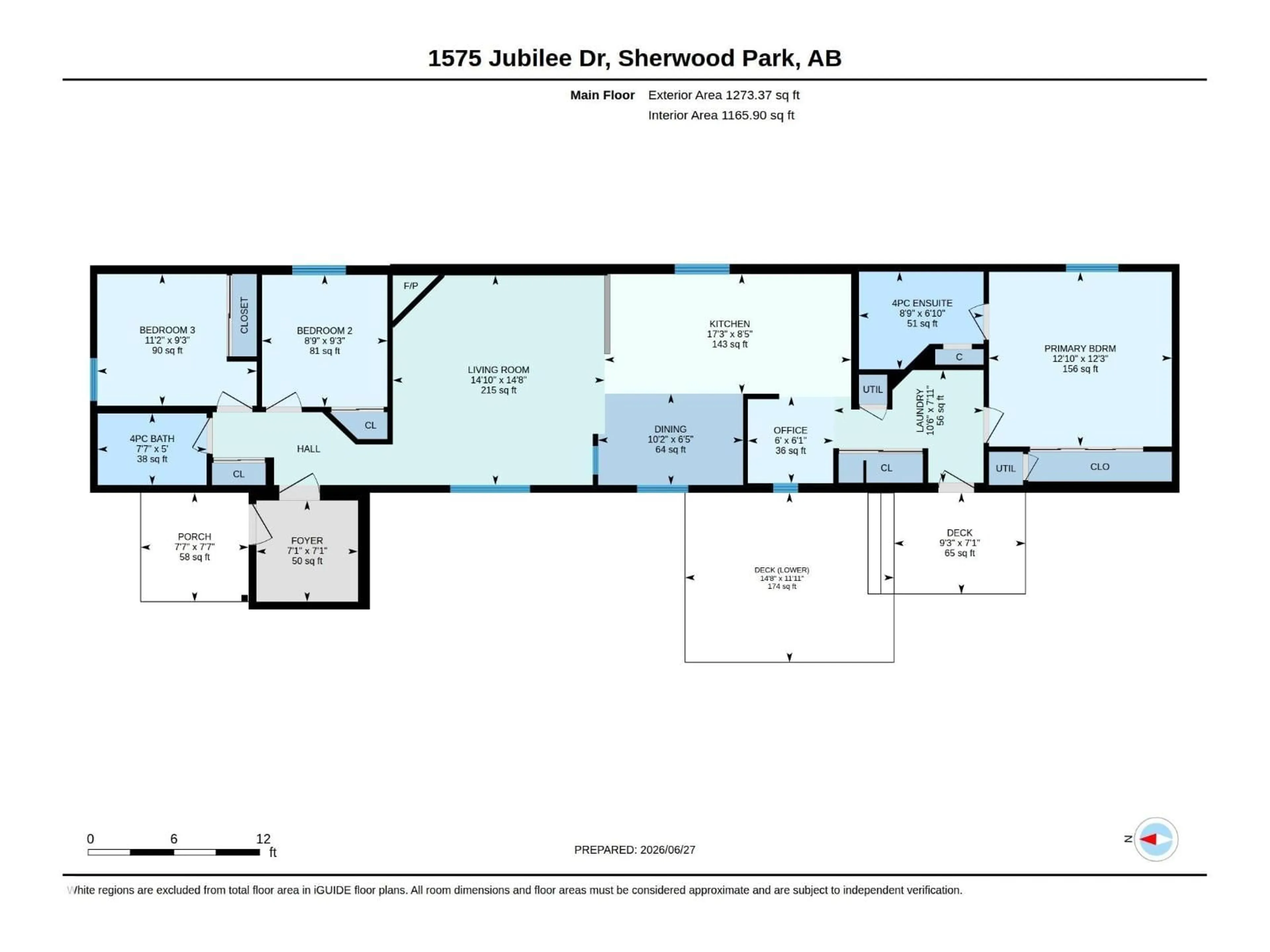 Floor plan for 1575 JUBILEE DR, Sherwood Park Alberta T8H1V2