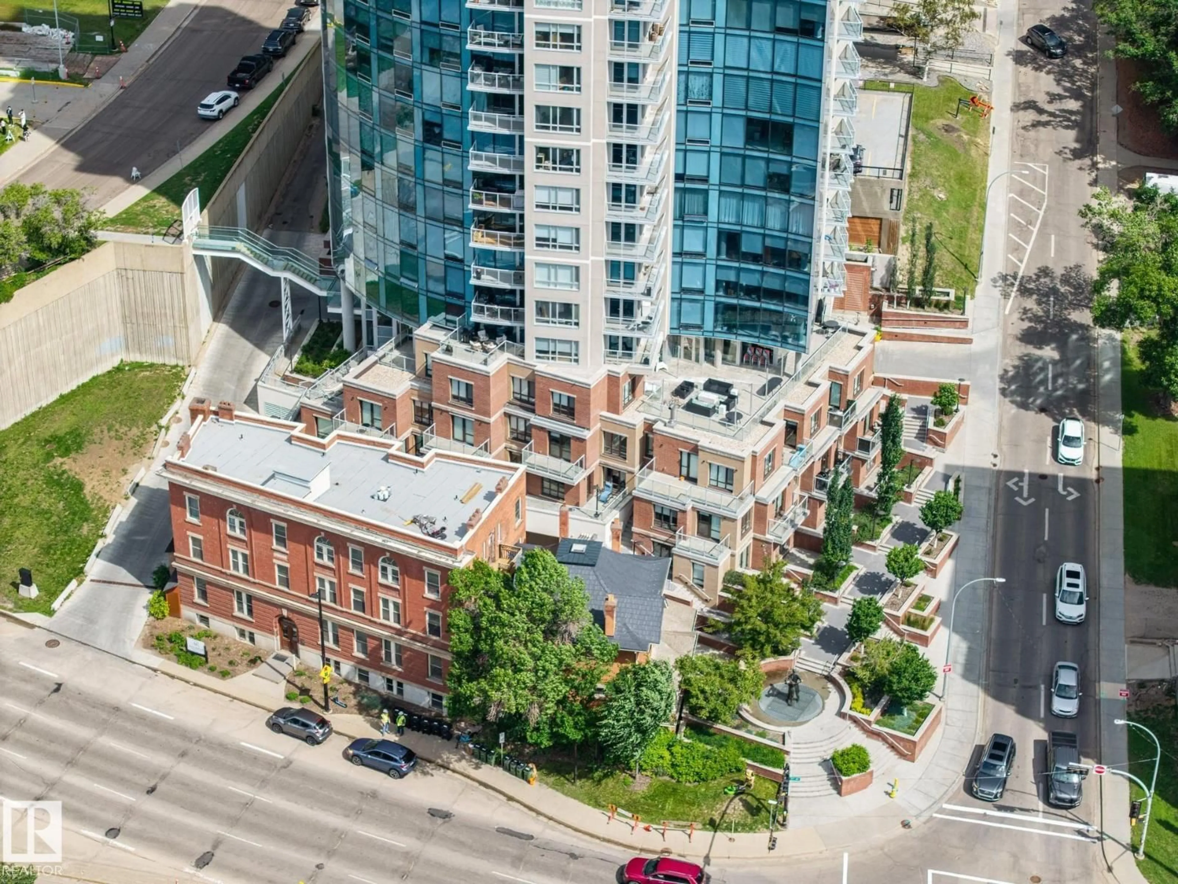 A pic from outside/outdoor area/front of a property/back of a property/a pic from drone, city buildings view from balcony for #802 - 9720 106 ST, Edmonton Alberta T5K0K8