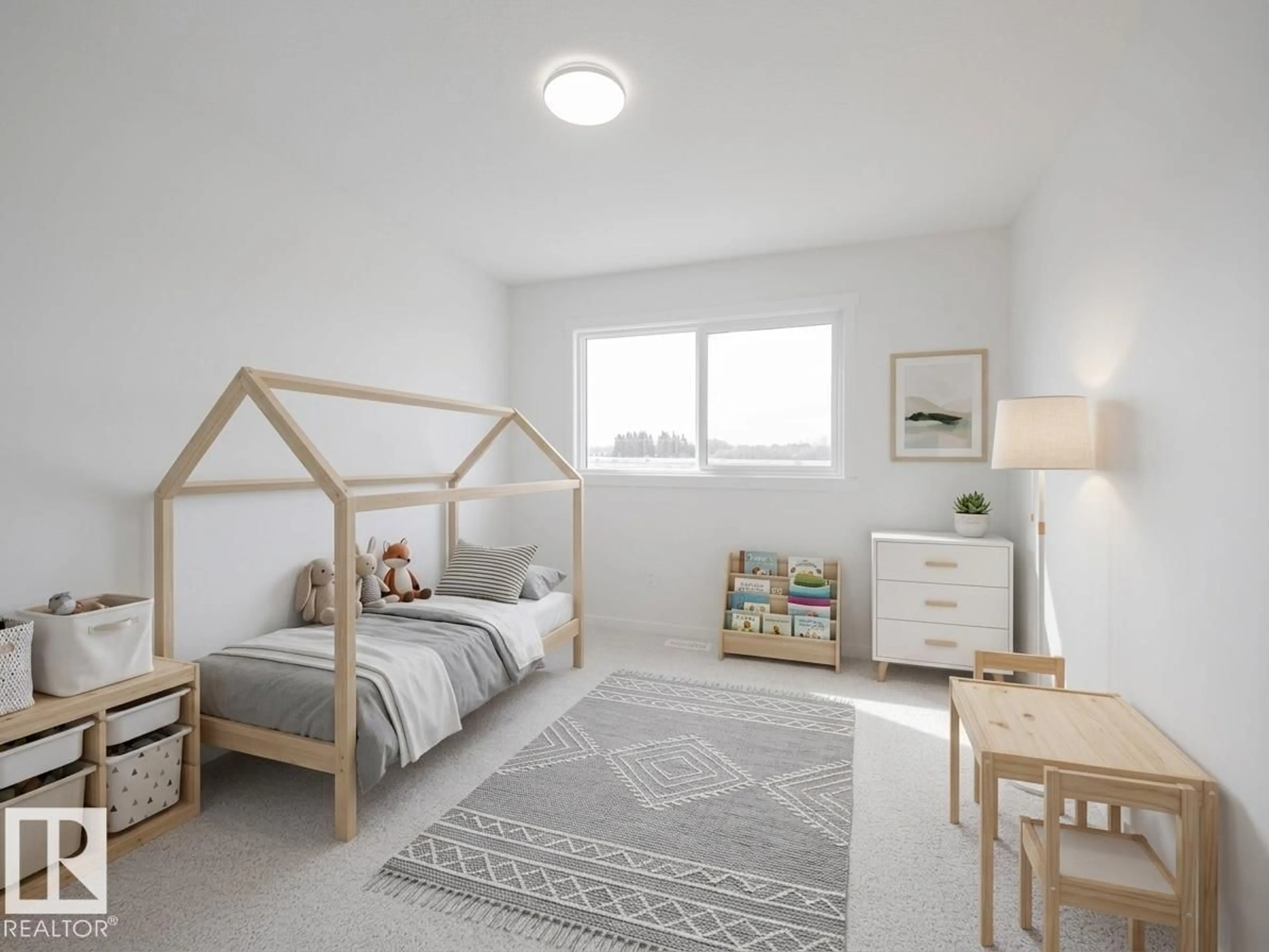 Bedroom with bed, unknown for 27 NERINE CR, St. Albert Alberta T8N8E9