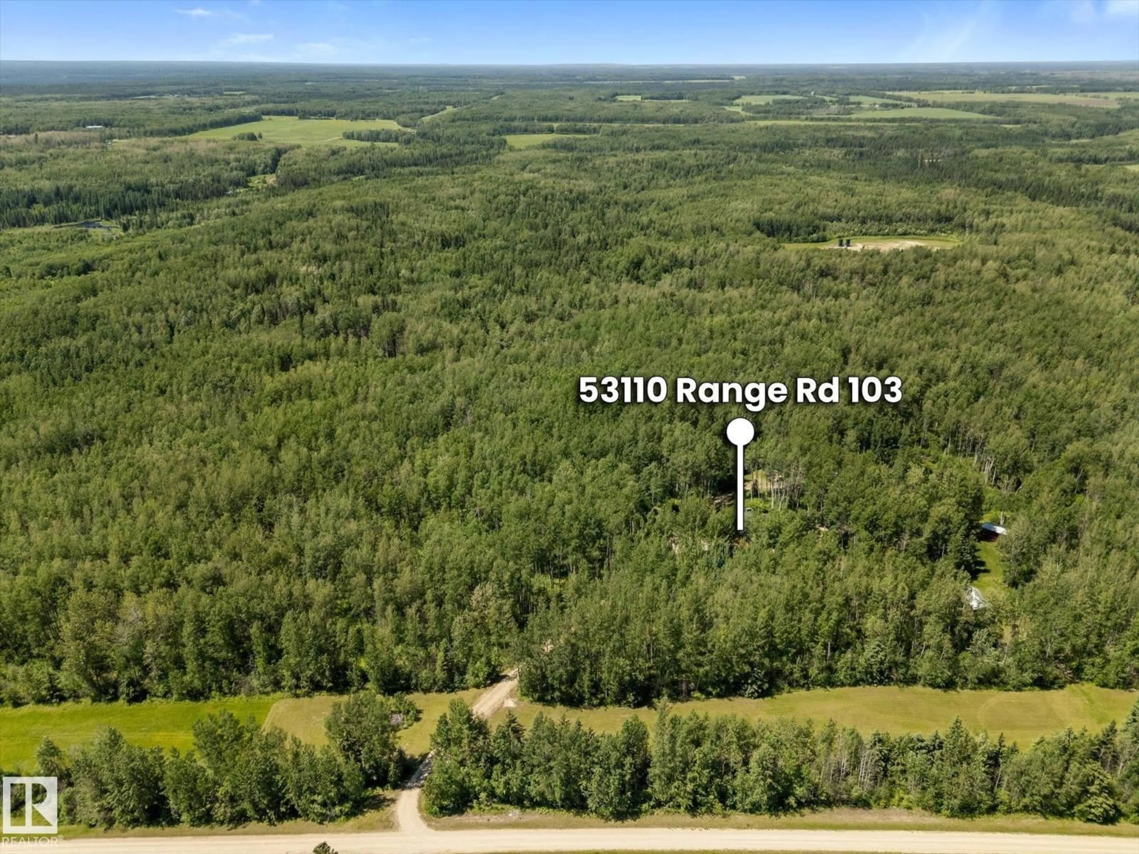 A pic from outside/outdoor area/front of a property/back of a property/a pic from drone, forest/trees view for 53110 RANGE ROAD 103, Rural Yellowhead Alberta T0E2M0