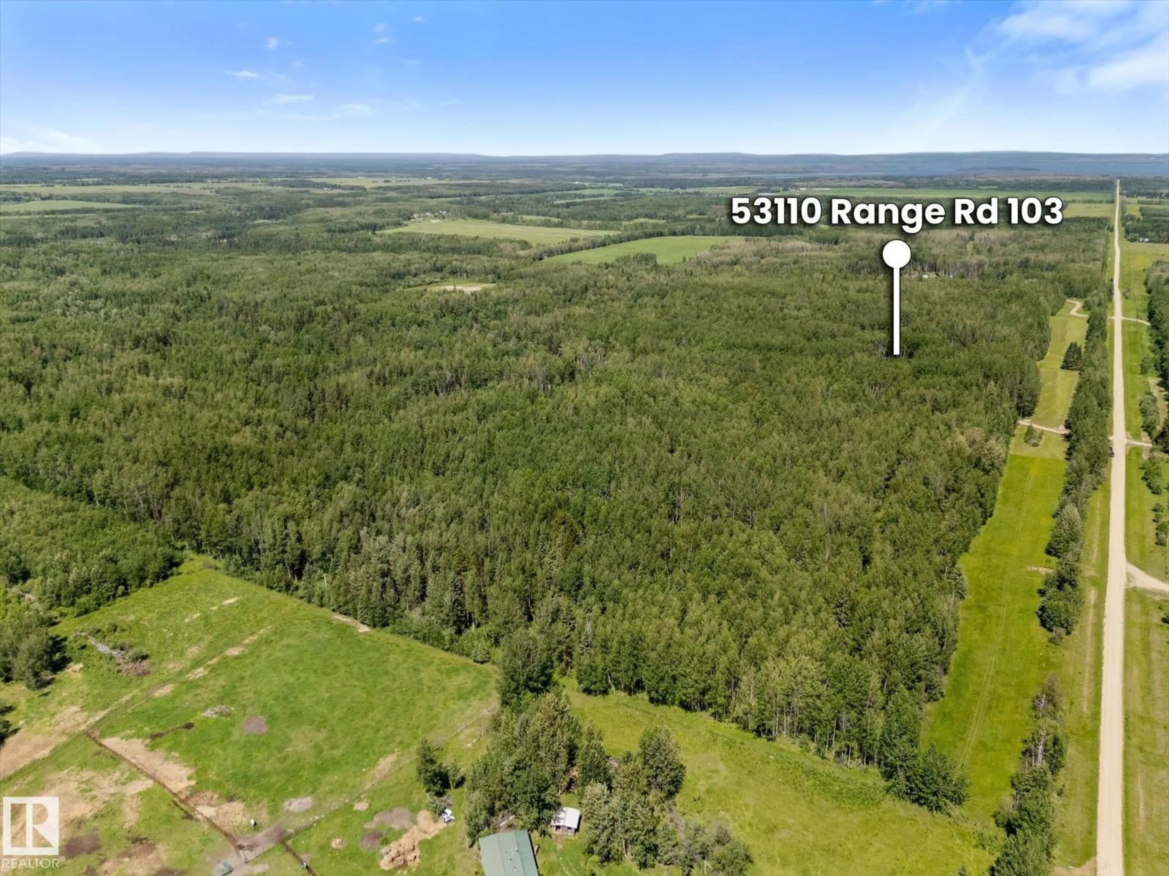 A pic from outside/outdoor area/front of a property/back of a property/a pic from drone, forest/trees view for 53110 RANGE ROAD 103, Rural Yellowhead Alberta T0E2M0