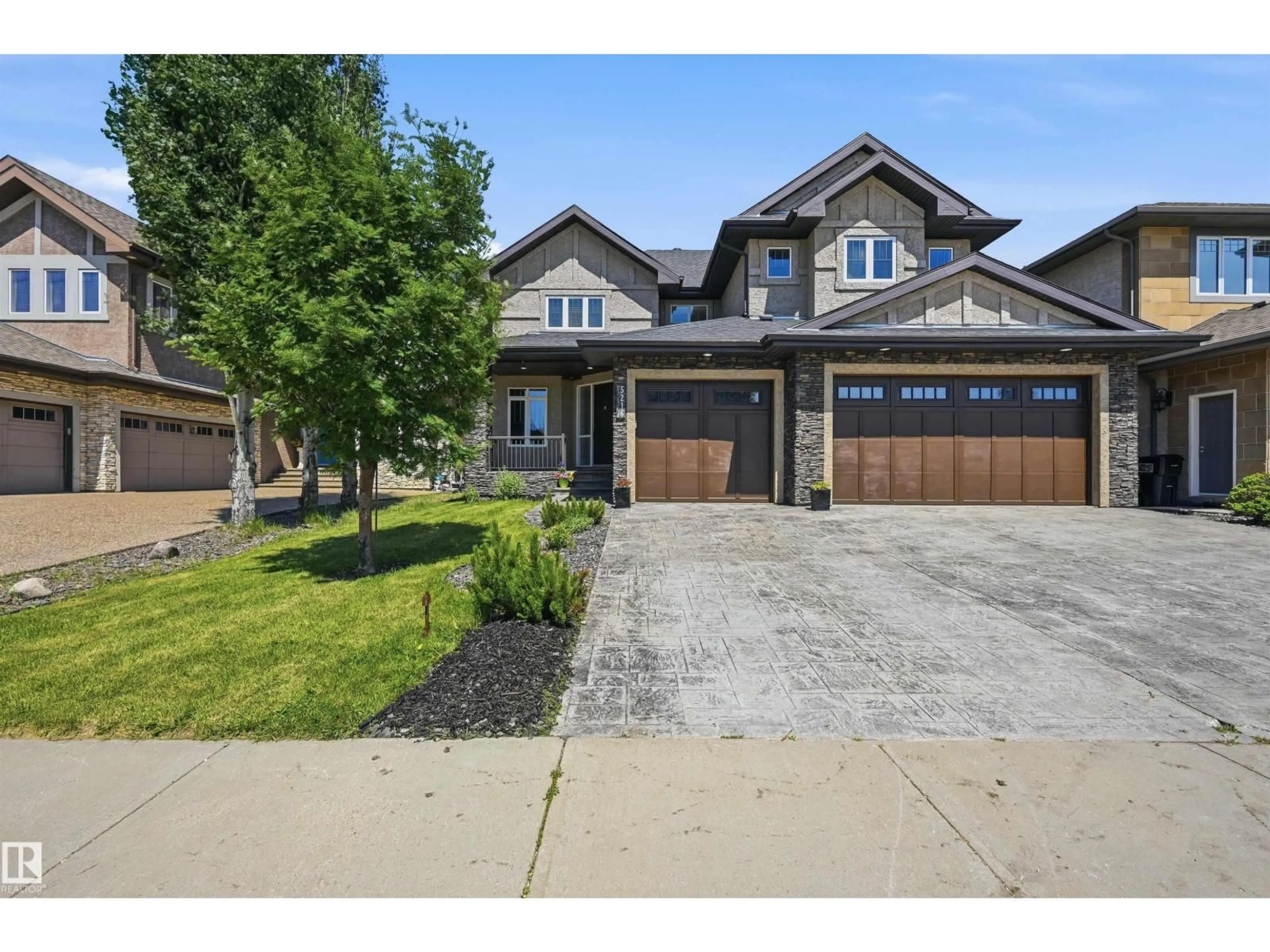 Home with brick exterior material, street for 5216 MULLEN CT, Edmonton Alberta T6R0R2
