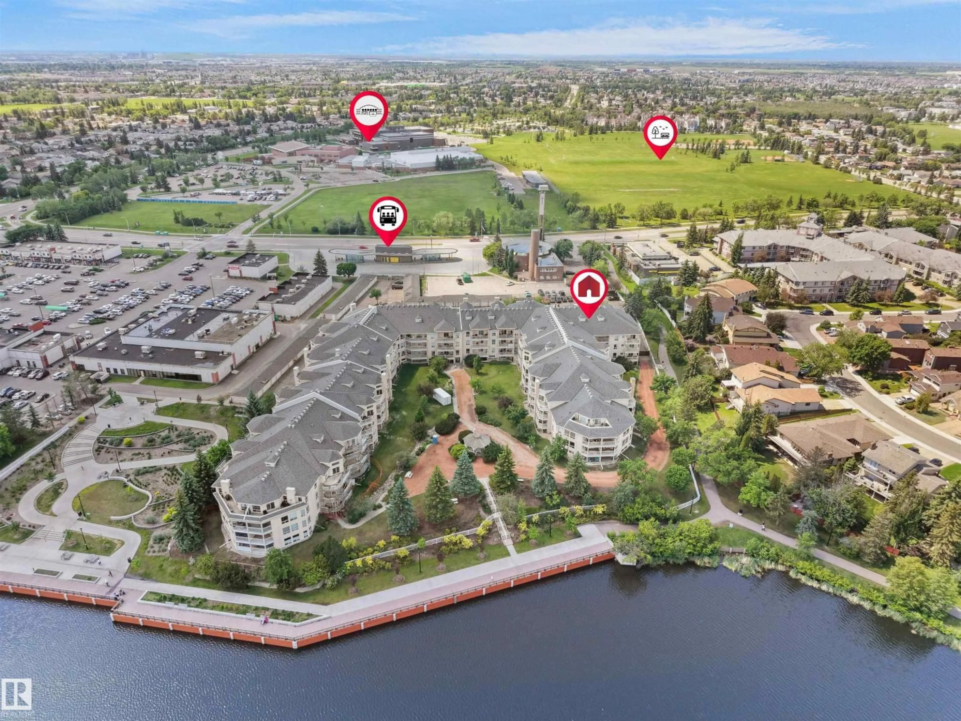 A pic from outside/outdoor area/front of a property/back of a property/a pic from drone, water/lake/river/ocean view for 15499 - 228 CASTLE DOWNS RD, Edmonton Alberta T5X5Y3