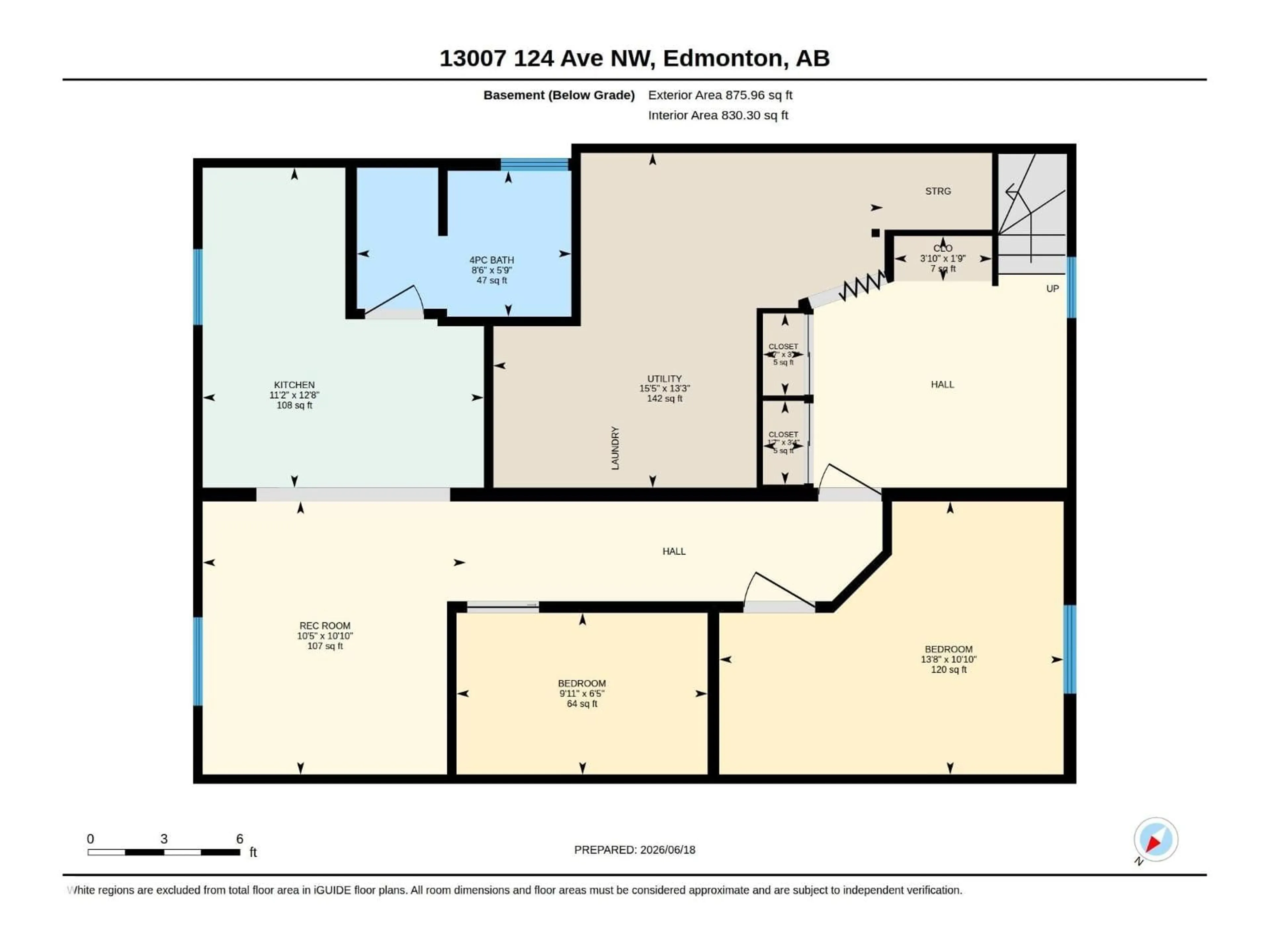 Floor plan for 13007 124 AV, Edmonton Alberta T5L2Z7