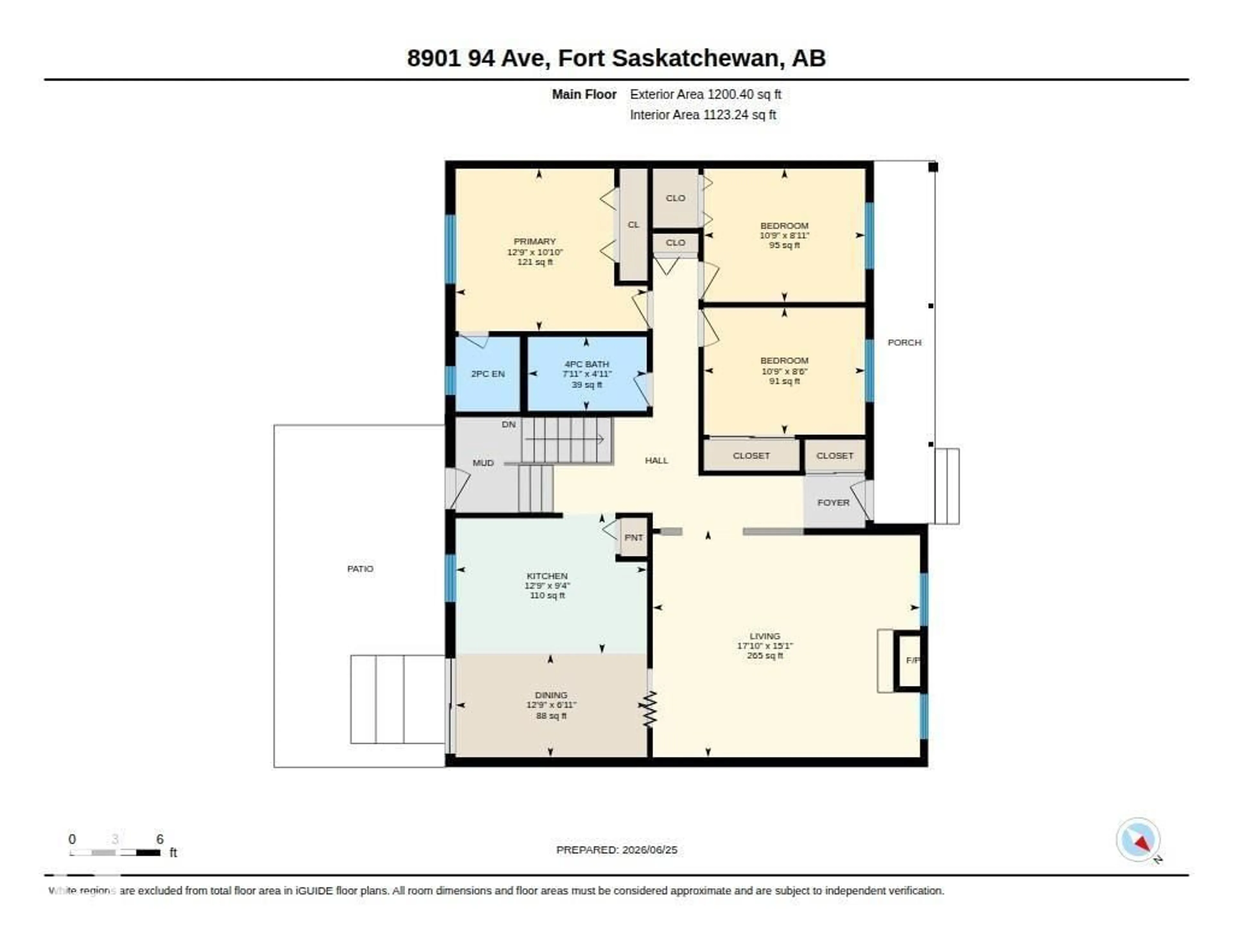 Floor plan for 8901 94 AV, Fort Saskatchewan Alberta T8L1B3