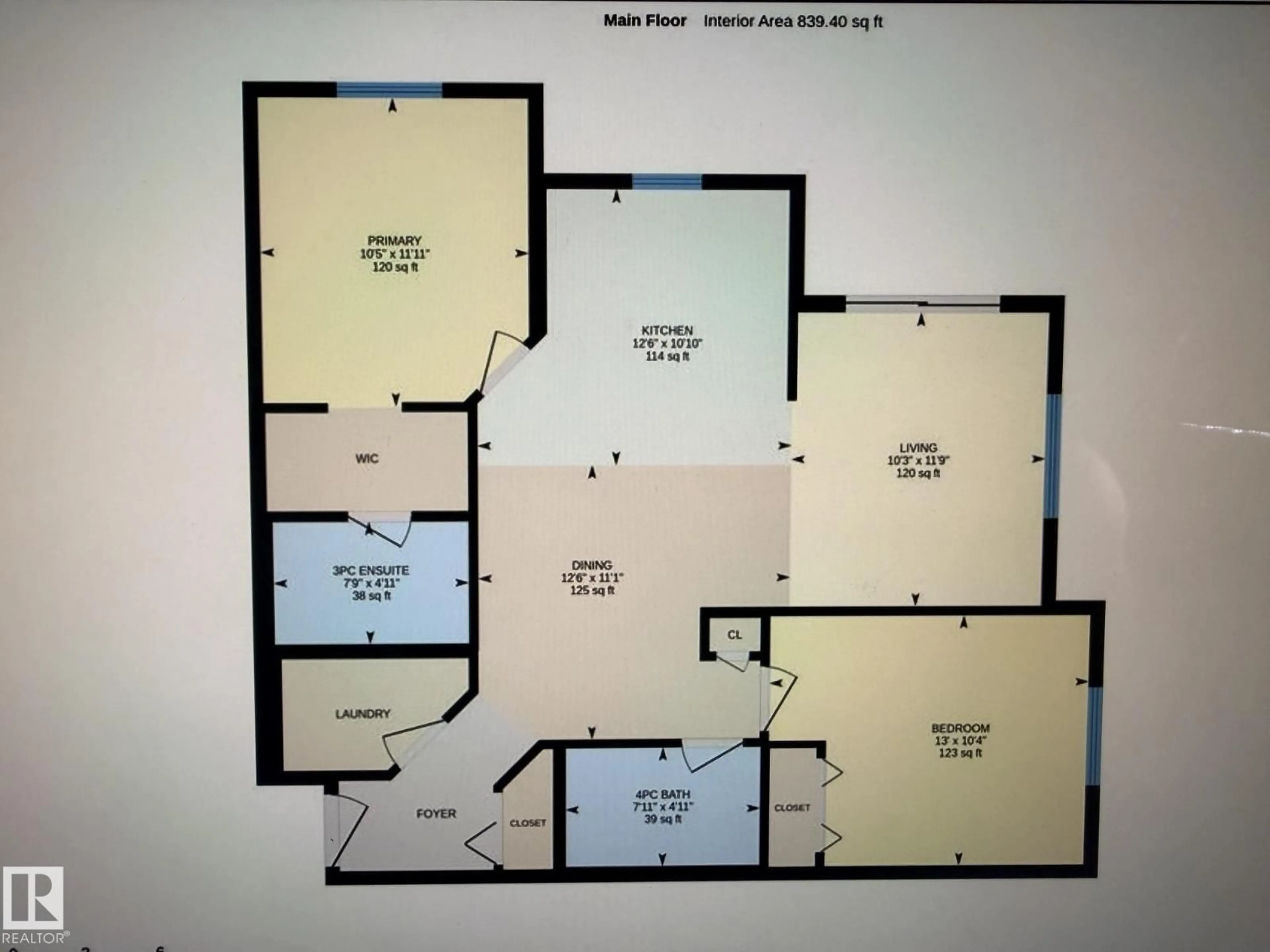 Floor plan for 301 - 4309 33 ST, Stony Plain Alberta T7Z0C4