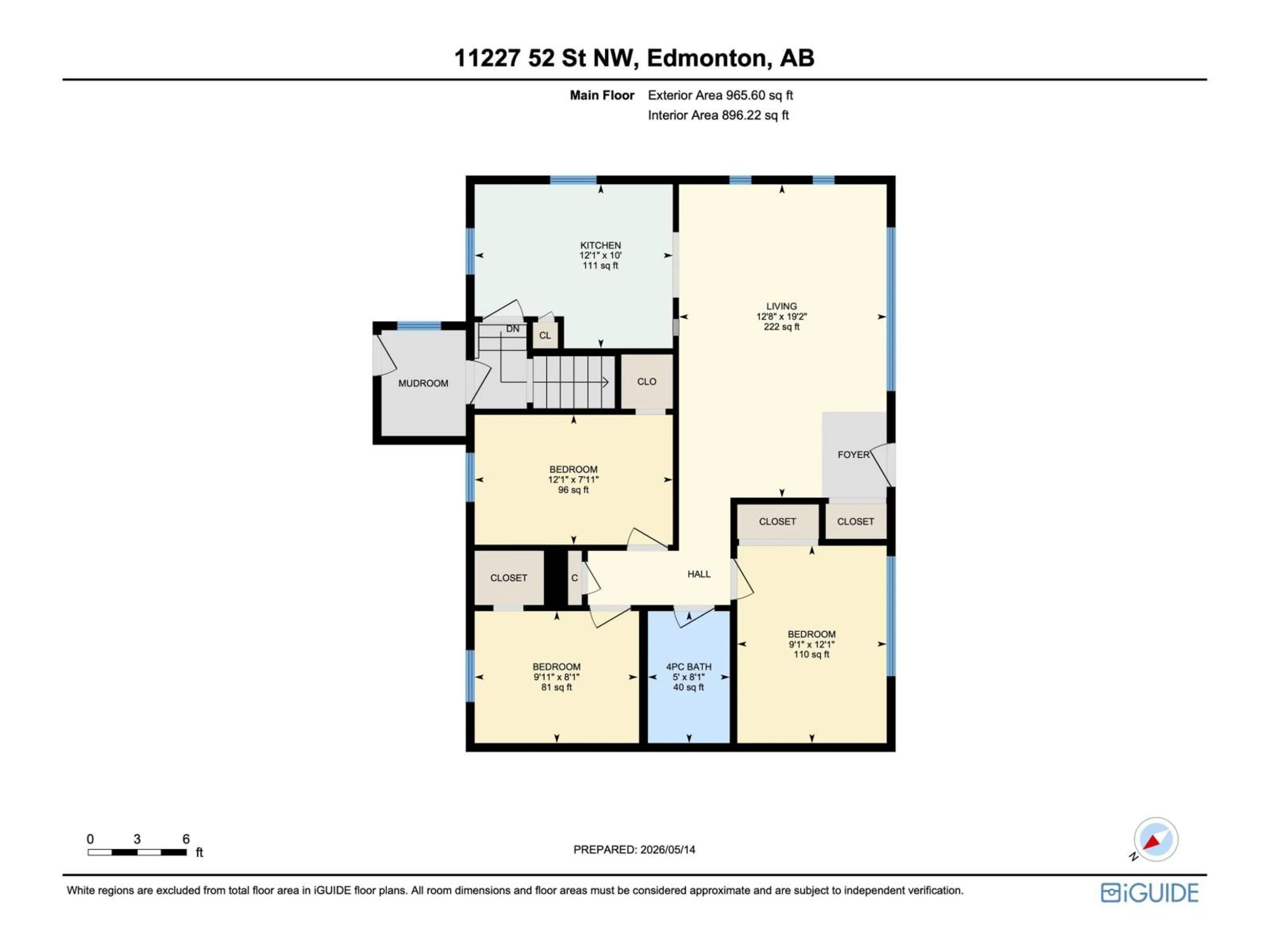 Floor plan for NW - 11227 52 ST, Edmonton Alberta T5W3H8