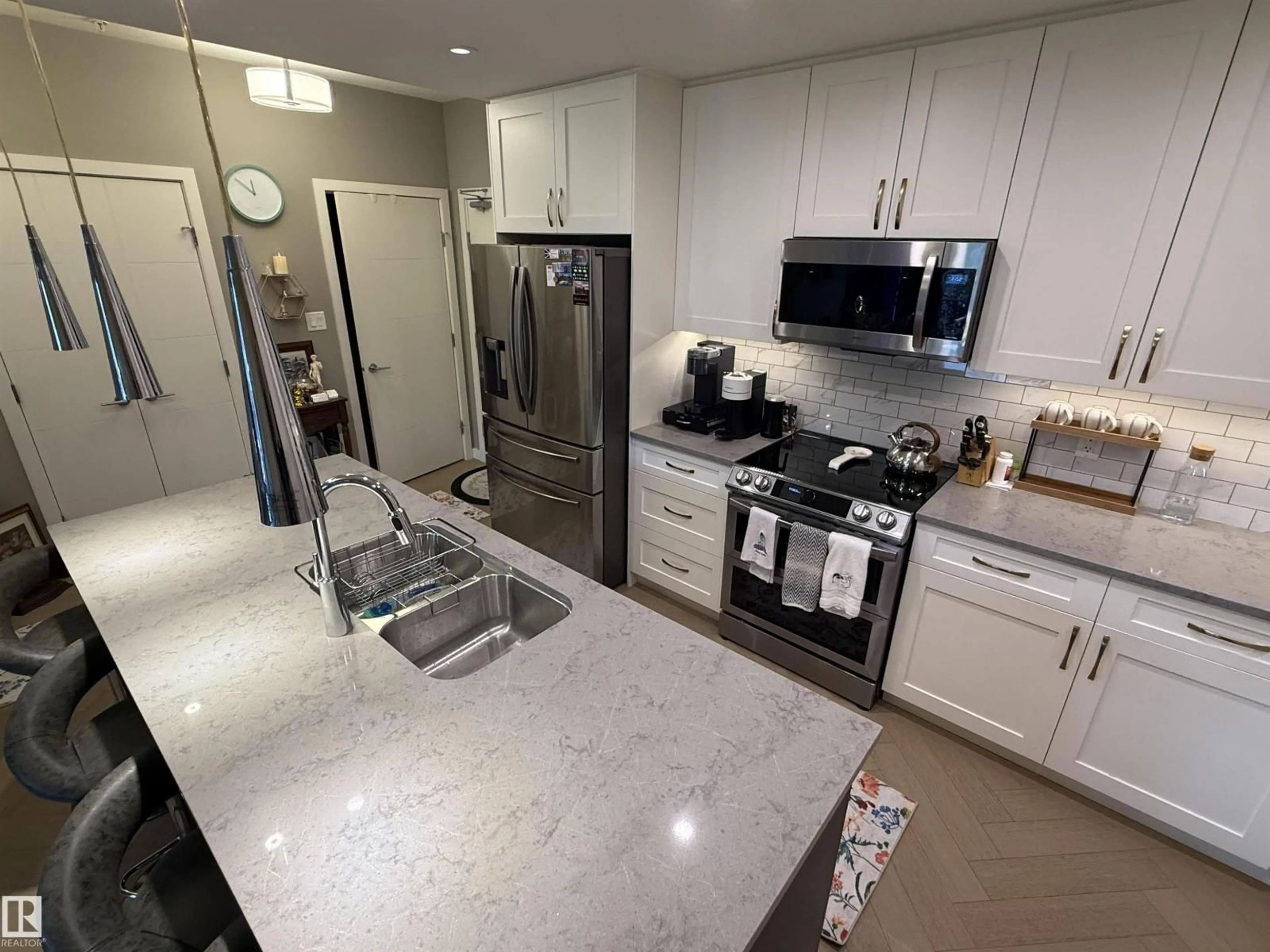 Open concept kitchen, ceramic/tile floor for 1154 - 339 ADAMSON DR, Edmonton Alberta T6W3N5