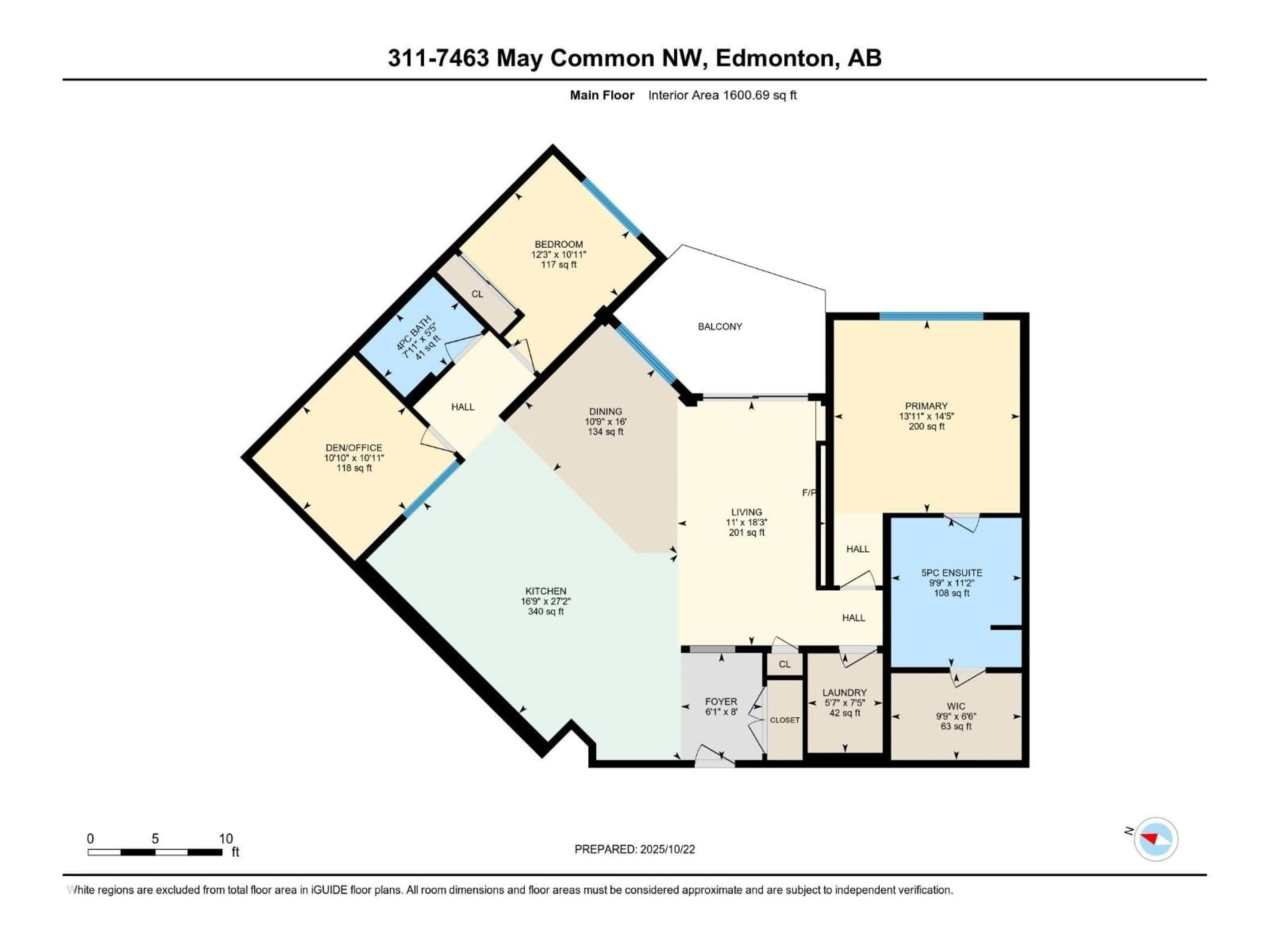 Floor plan for #311 - 7463 MAY CM, Edmonton Alberta T6R0X1
