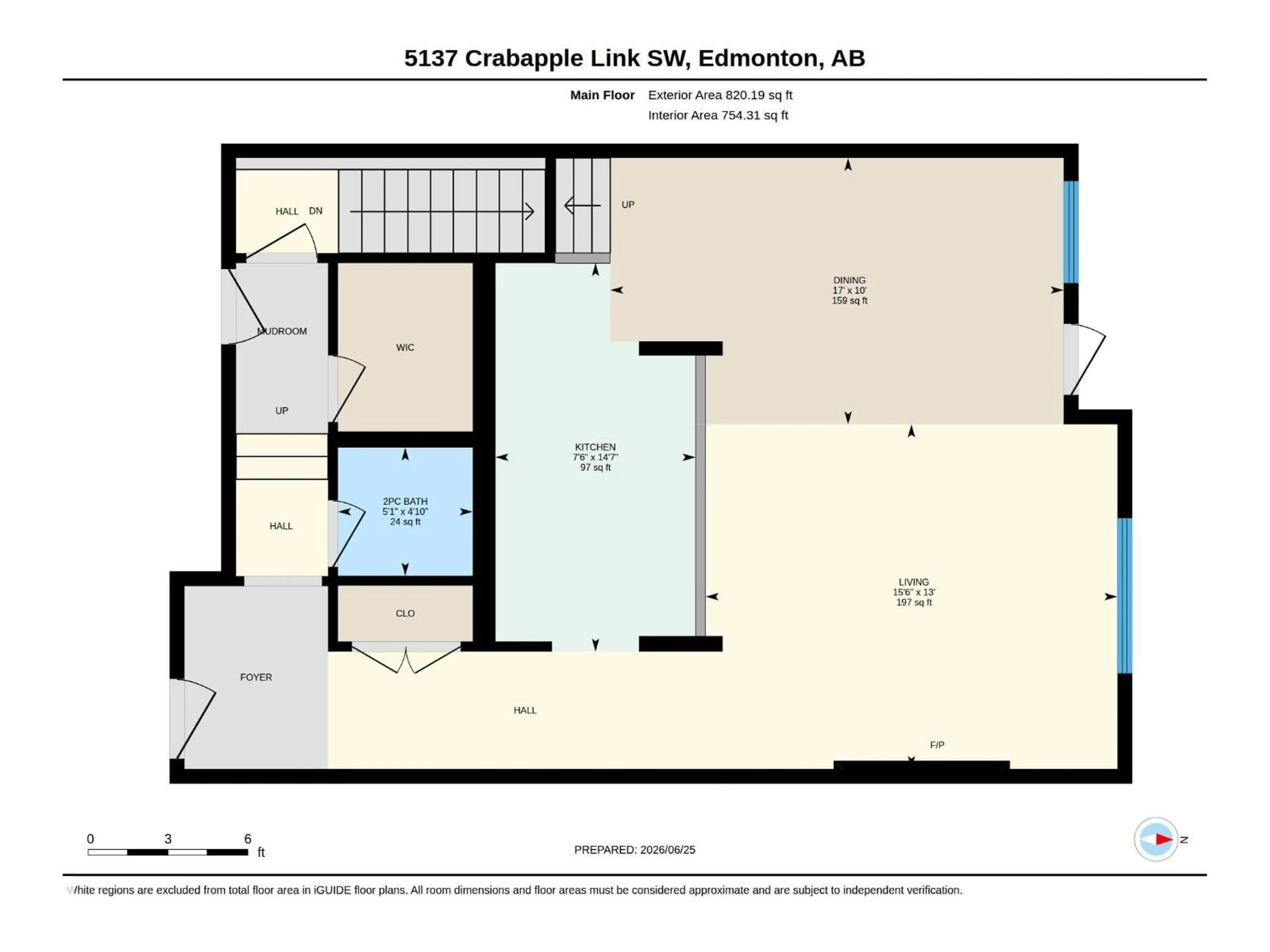 Floor plan for LI SW SW - 5137 CRABAPPLE LINK, Edmonton Alberta T6X0X4