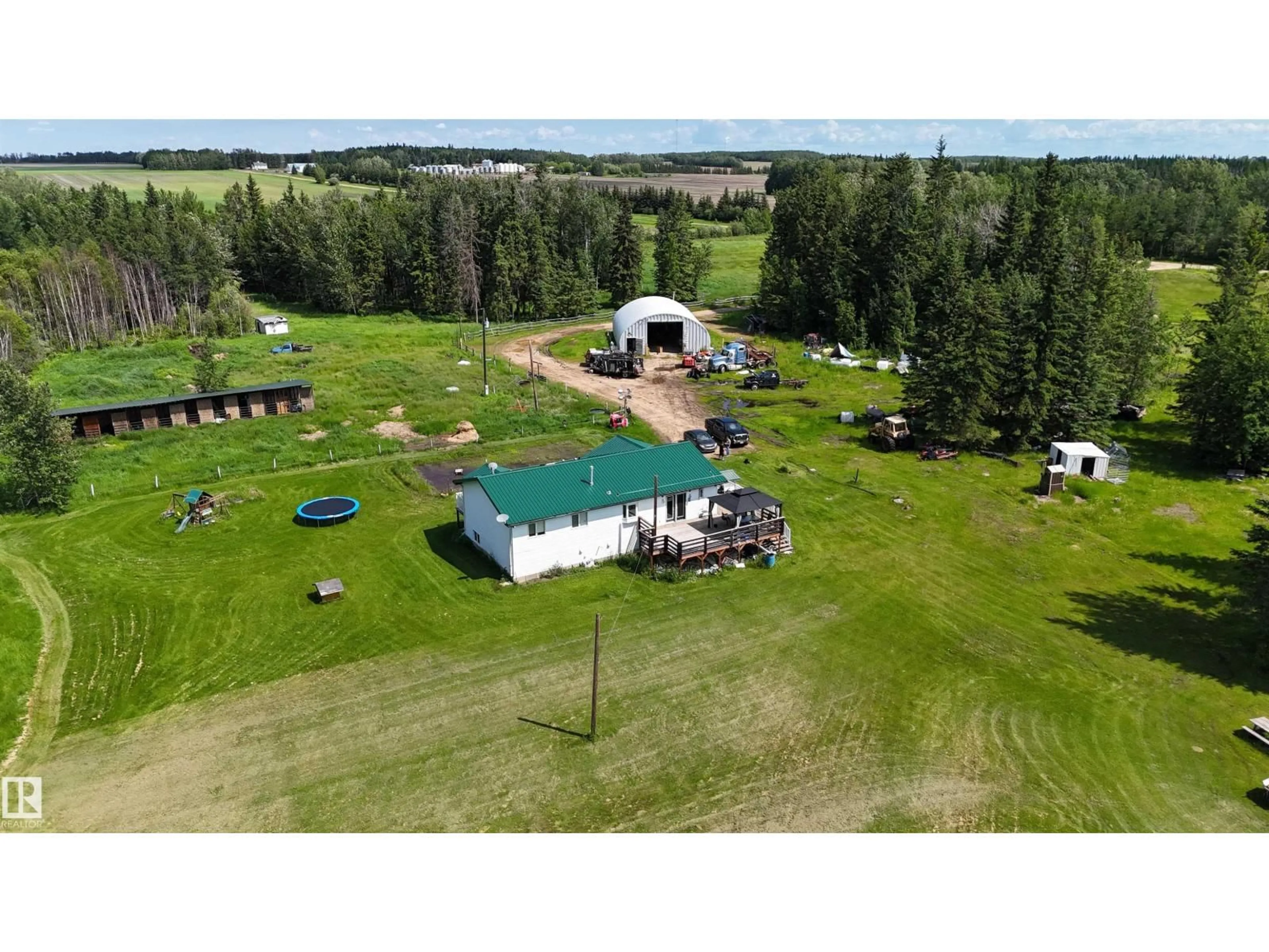 A pic from outside/outdoor area/front of a property/back of a property/a pic from drone, mountain view for 674036 RGE ROAD 193, Rural Athabasca County Alberta T0A0M0