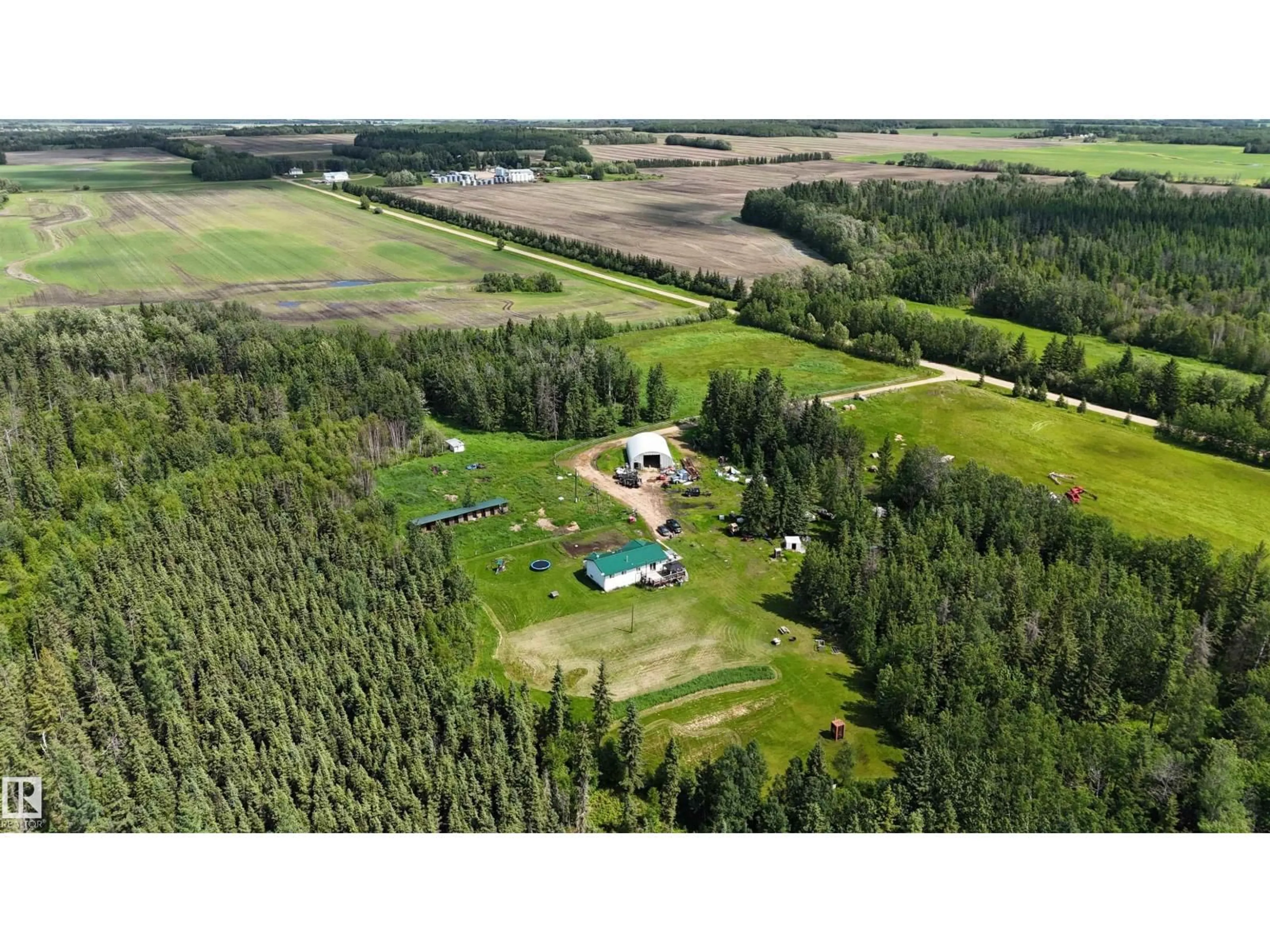 A pic from outside/outdoor area/front of a property/back of a property/a pic from drone, forest/trees view for 674036 RGE ROAD 193, Rural Athabasca County Alberta T0A0M0