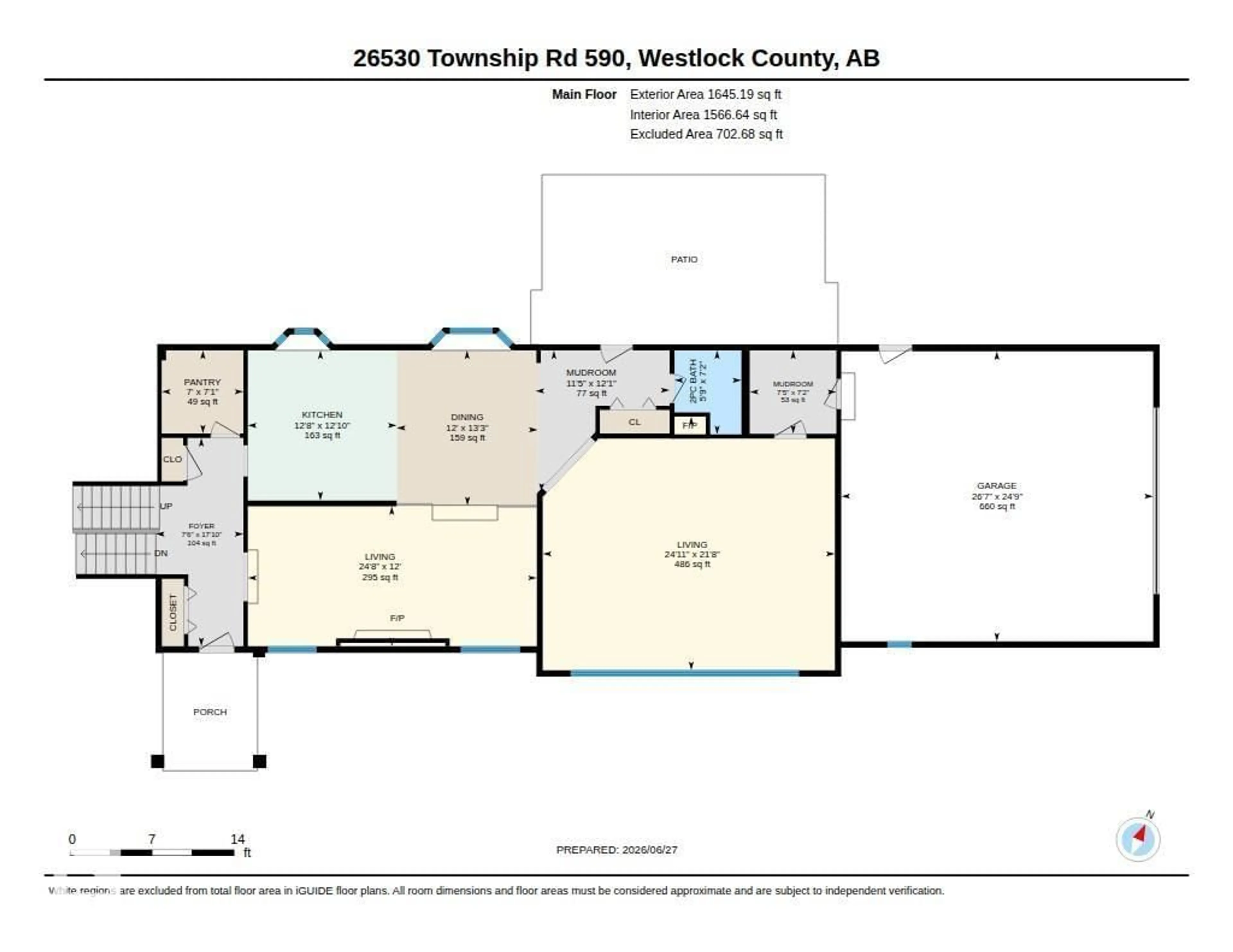 Floor plan for 26530 TWP RD 590, Rural Westlock County Alberta T0G1W0