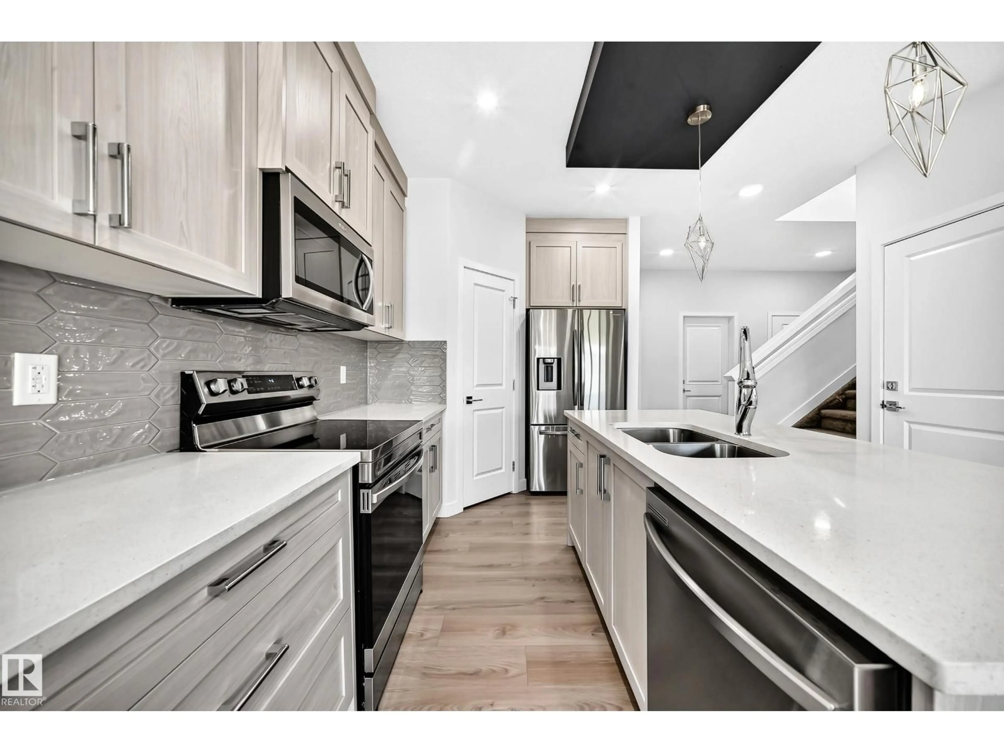 Open concept kitchen, ceramic/tile floor for 8823 CARSON WY, Edmonton Alberta T6W4M9
