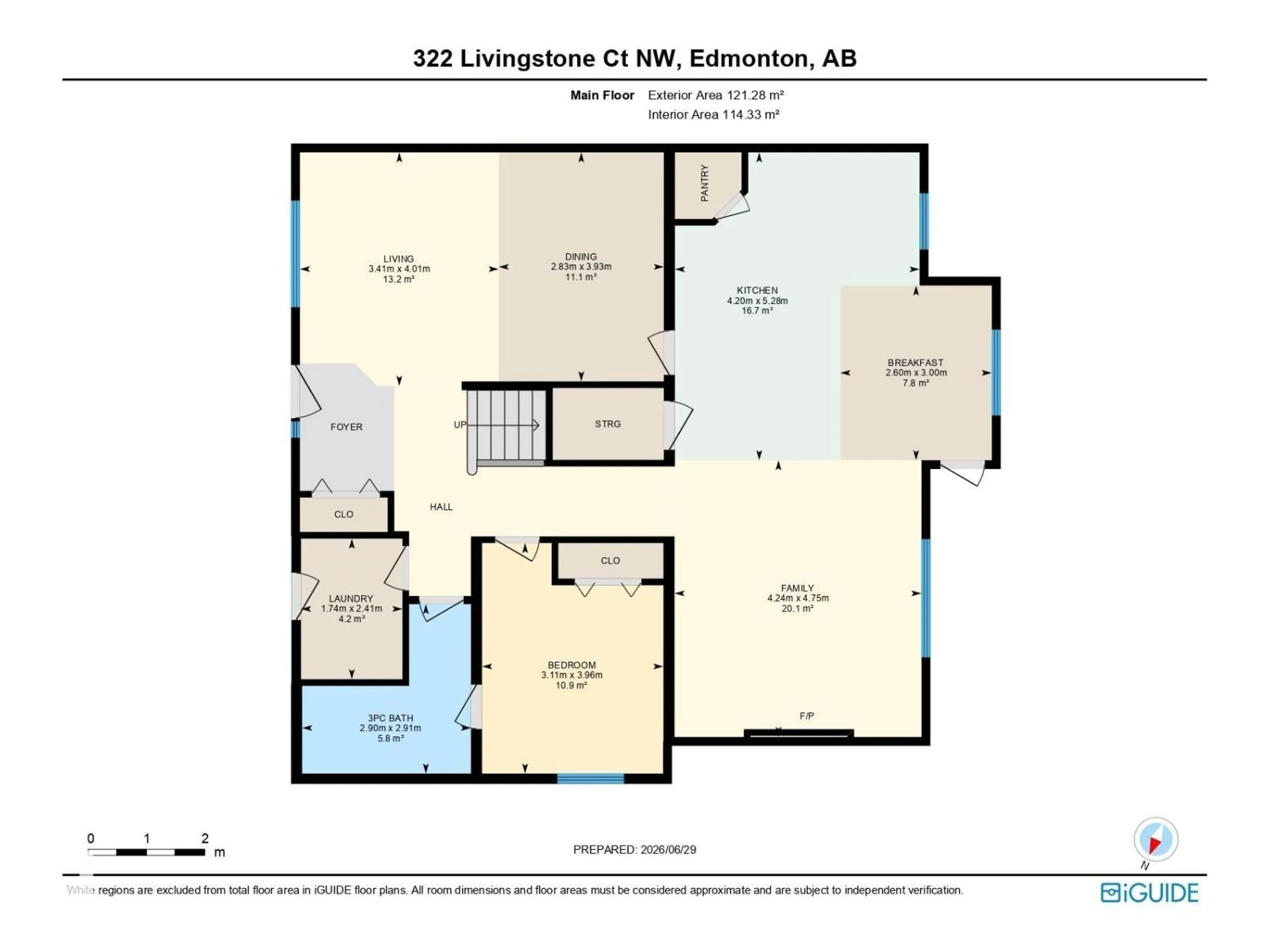 Floor plan for 322 LIVINGSTONE CT, Edmonton Alberta T6R2T1