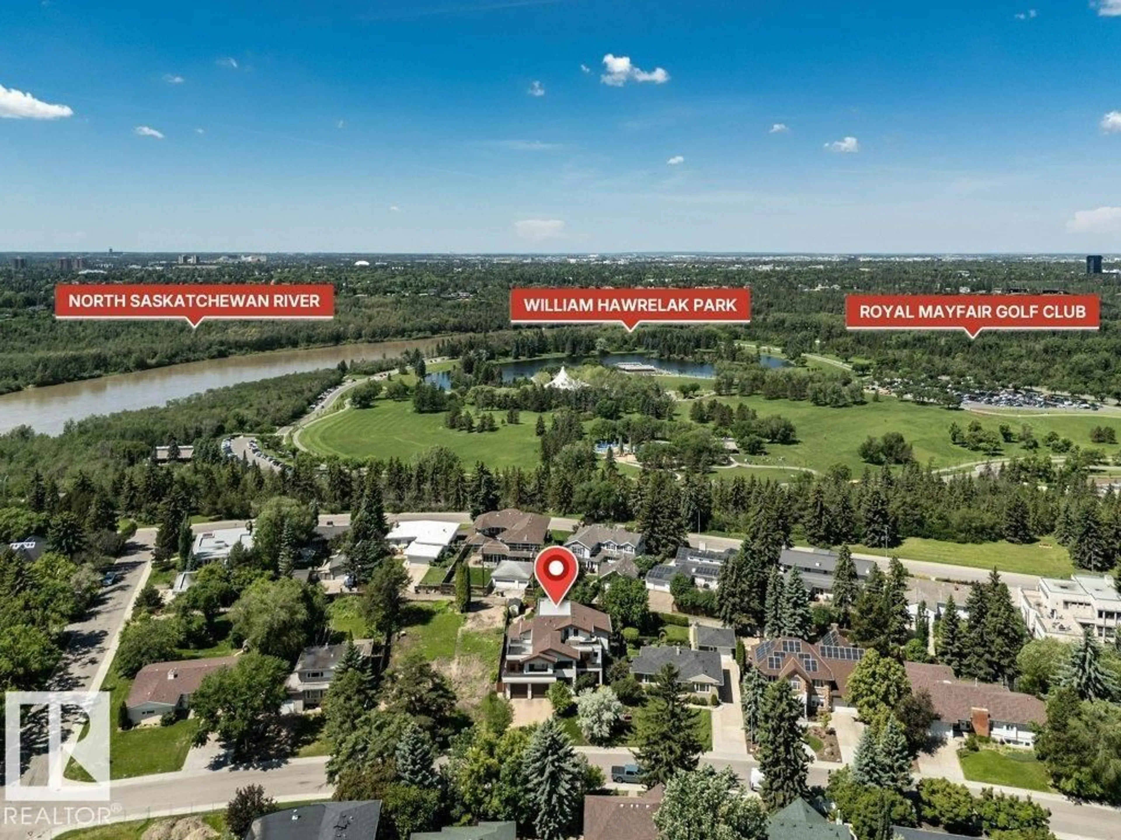 A pic from outside/outdoor area/front of a property/back of a property/a pic from drone, water/lake/river/ocean view for 8914 120 ST, Edmonton Alberta T6G1X5