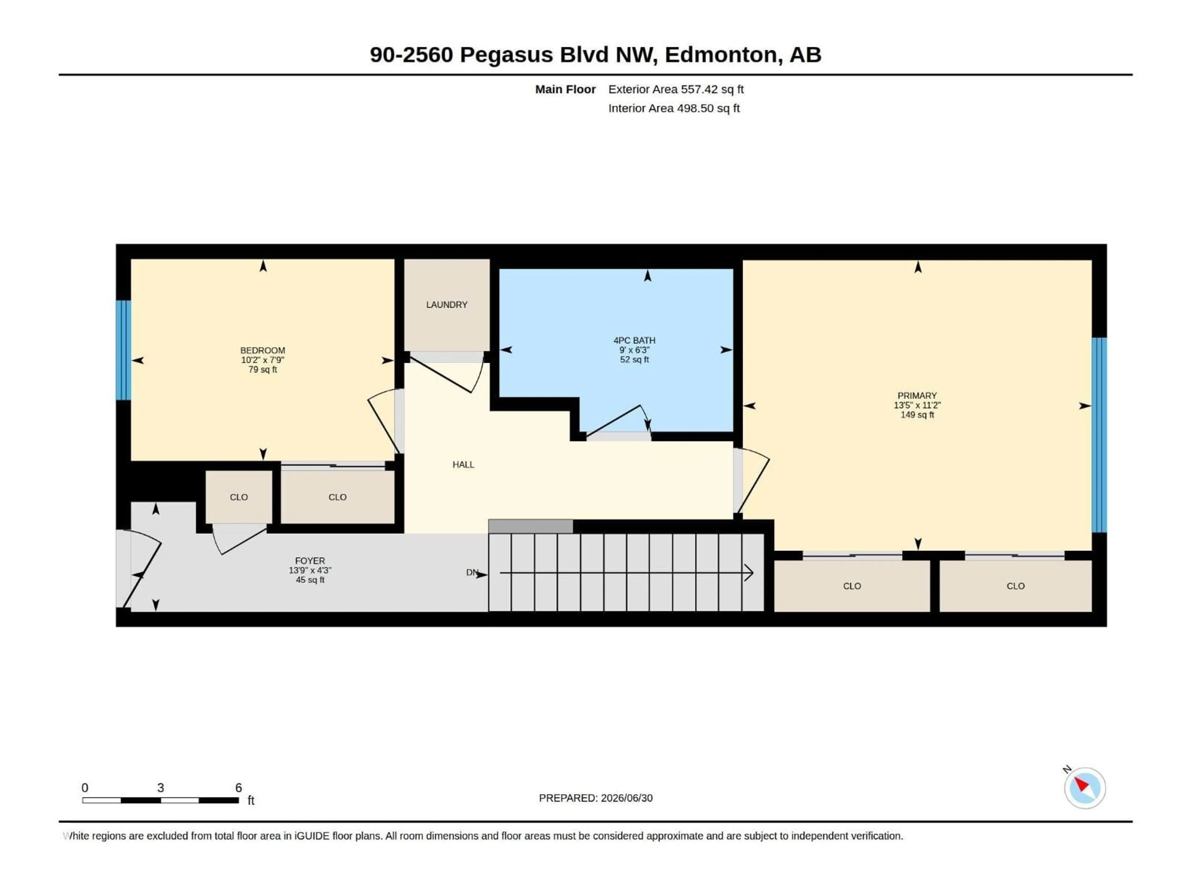 Floor plan for 2560 - 90 PEGASUS BV, Edmonton Alberta T5E6V4