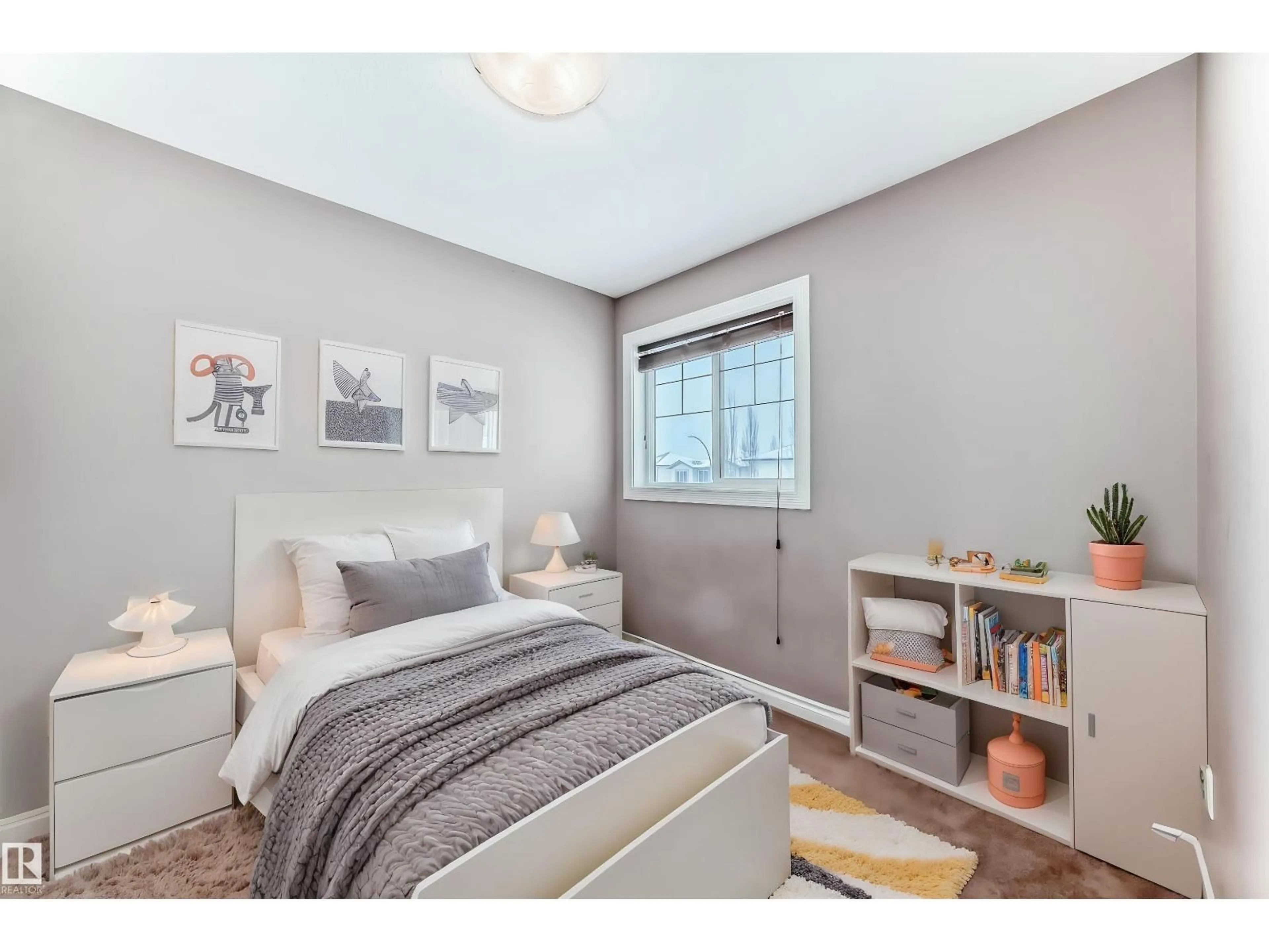 Bedroom with bed, unknown for NW - 15152 33 ST, Edmonton Alberta T5Y0J7