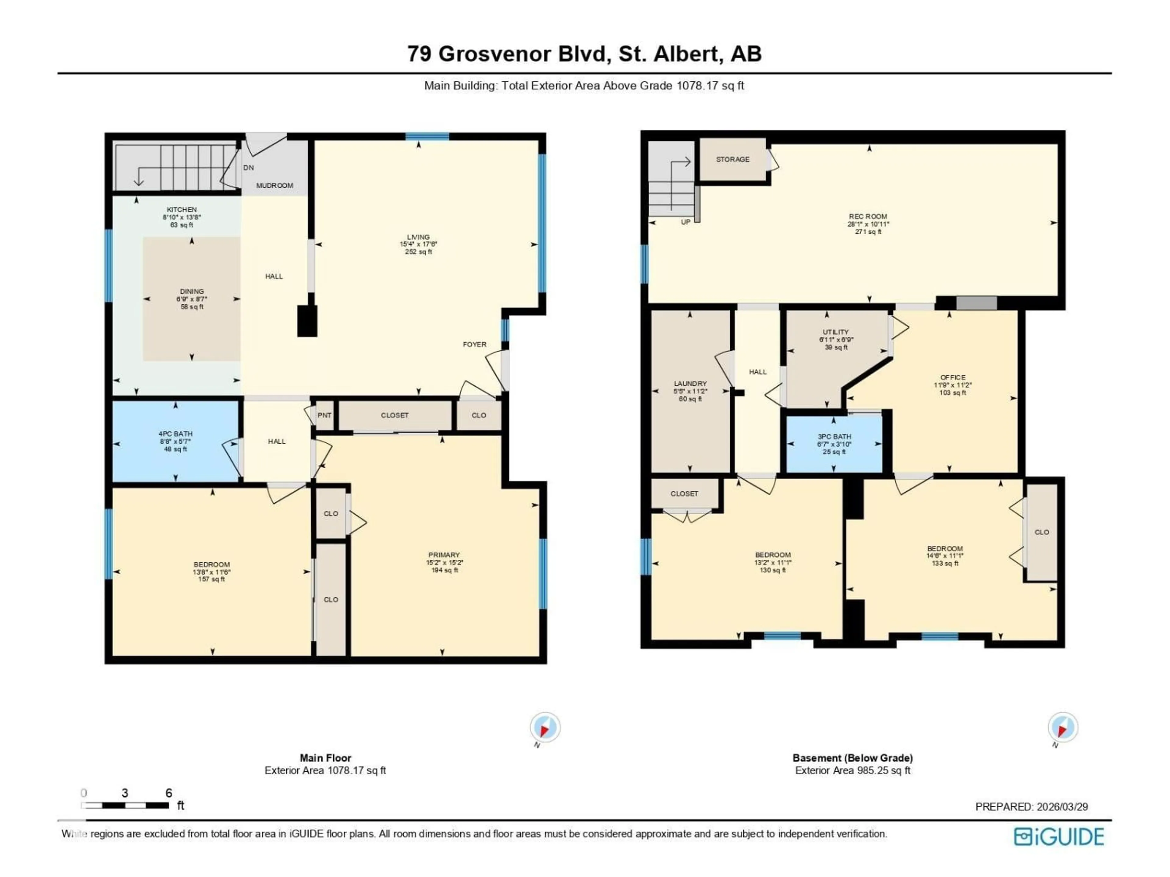 Floor plan for 79 GROSVENOR BV, St. Albert Alberta T8N0X8