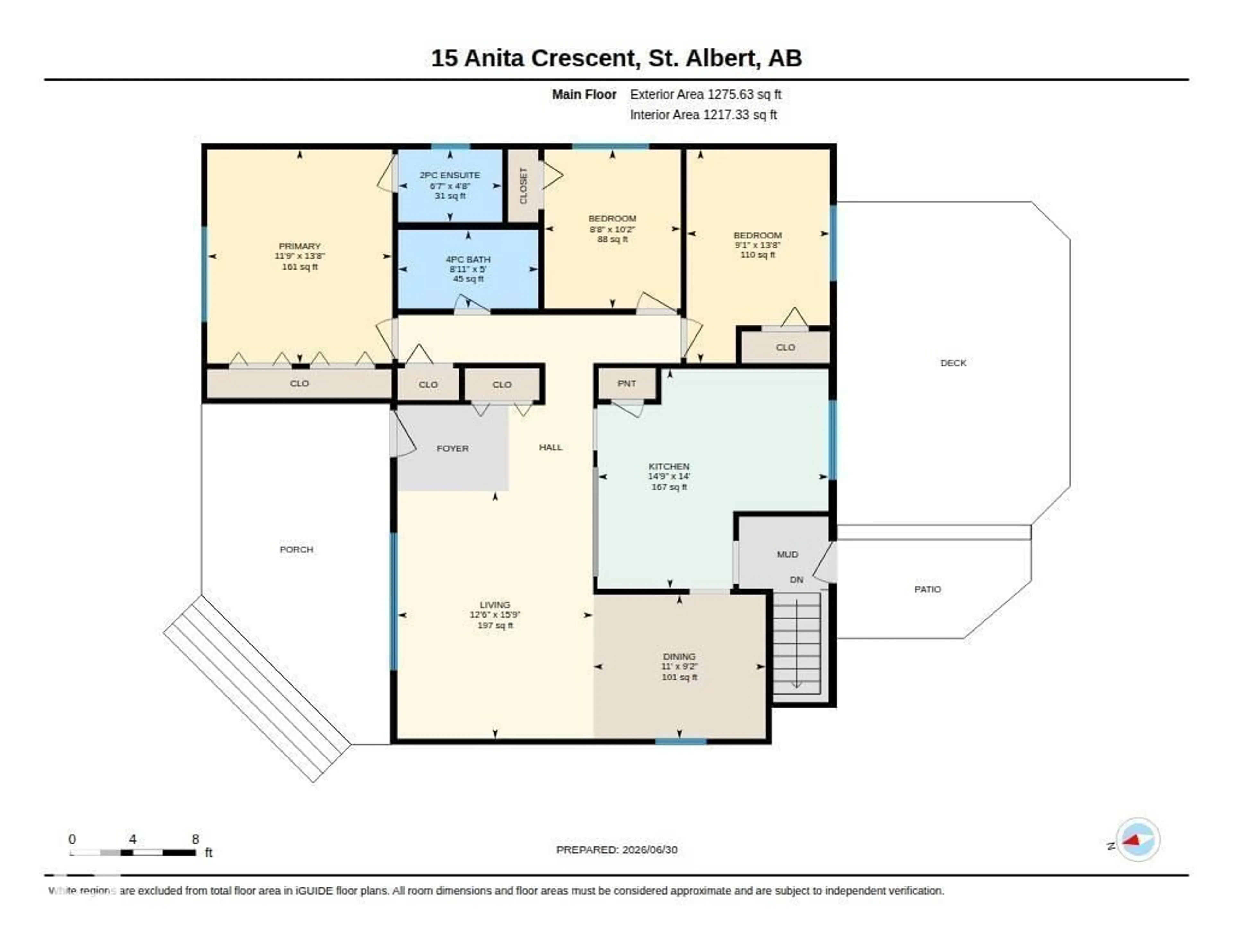 Floor plan for 15 ANITA CR, St. Albert Alberta T8N2W3
