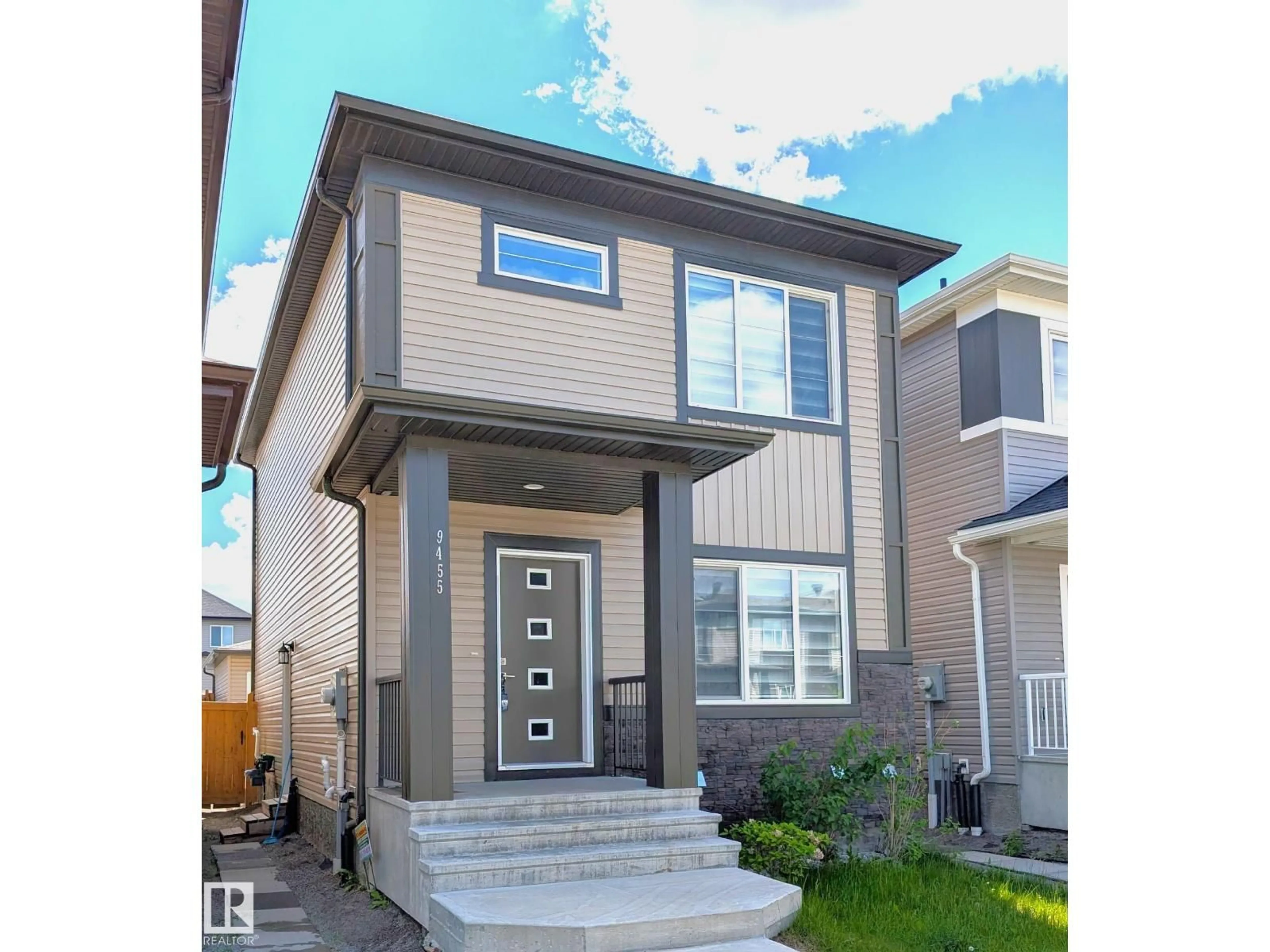 Home with vinyl exterior material, street for 9455 COLAK LN, Edmonton Alberta T6W5B6