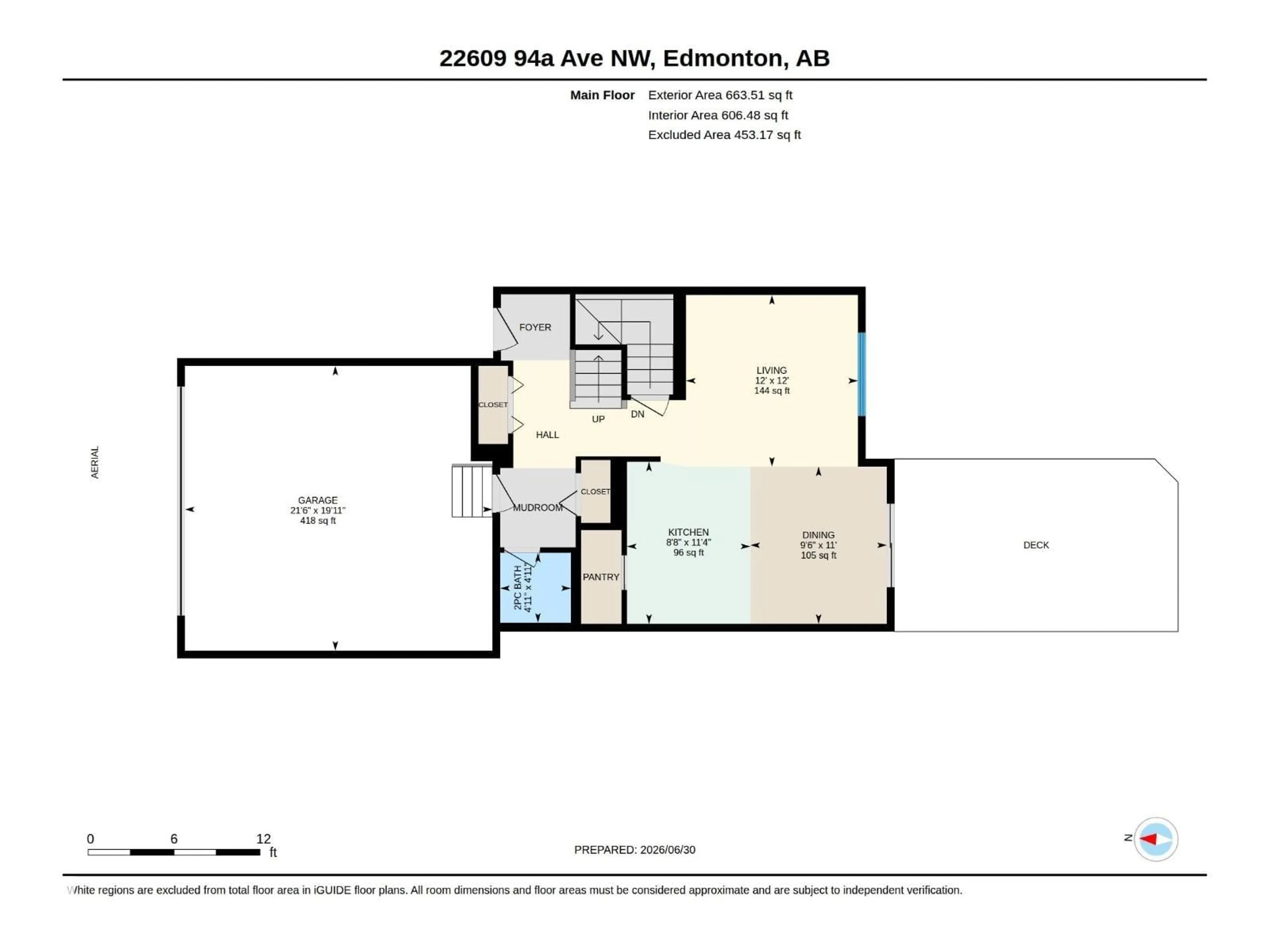 Floor plan for 22609 94A AV, Edmonton Alberta T5T7B2