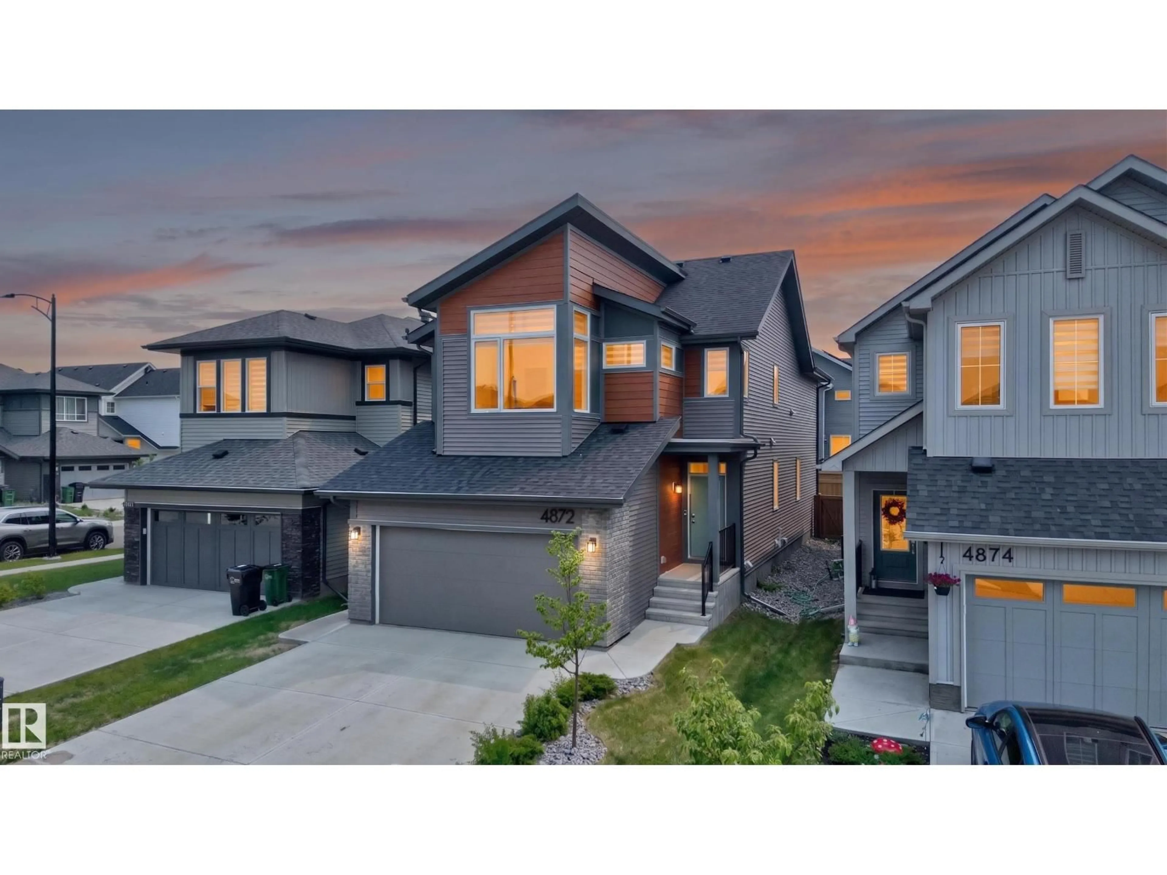 Home with brick exterior material, street for 4872 KINNEY RD, Edmonton Alberta T6W5G3