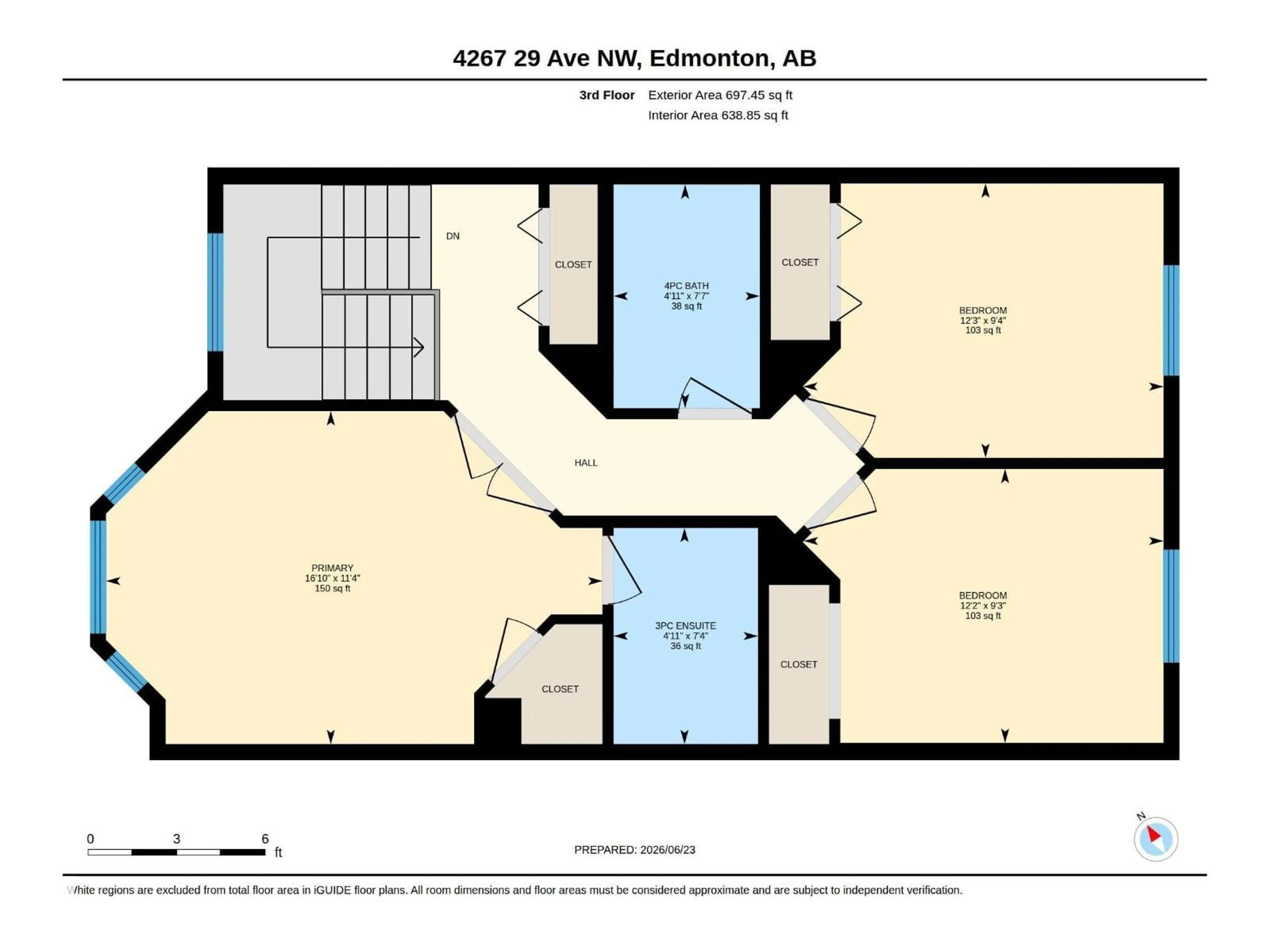 Floor plan for NW - 4267 29 AV, Edmonton Alberta T6L6W5