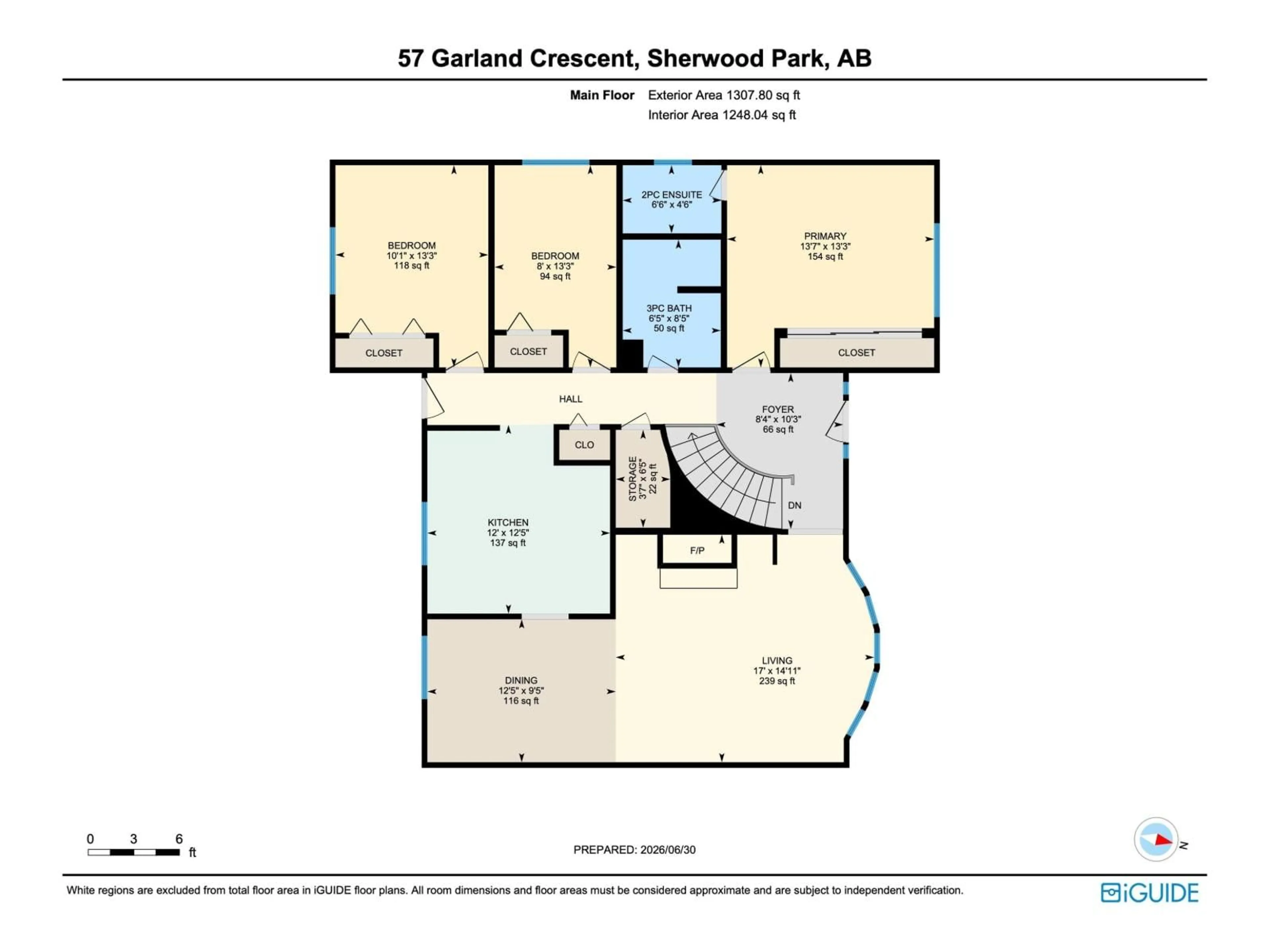 Floor plan for 57 GARLAND CR, Sherwood Park Alberta T8A2P7