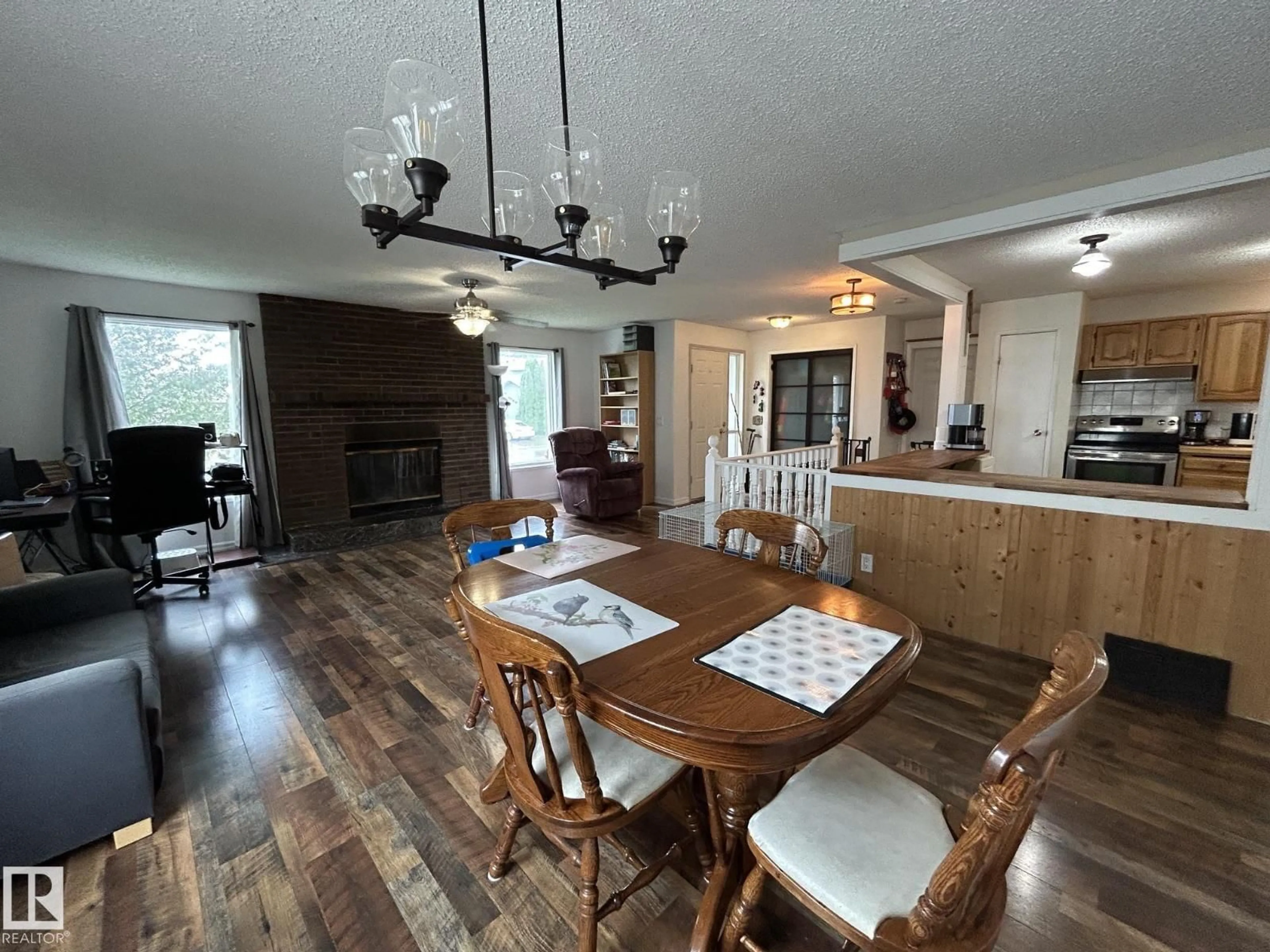 Open concept kitchen, wood/laminate floor for 5337 65 STREET, Redwater Alberta T0A2W0