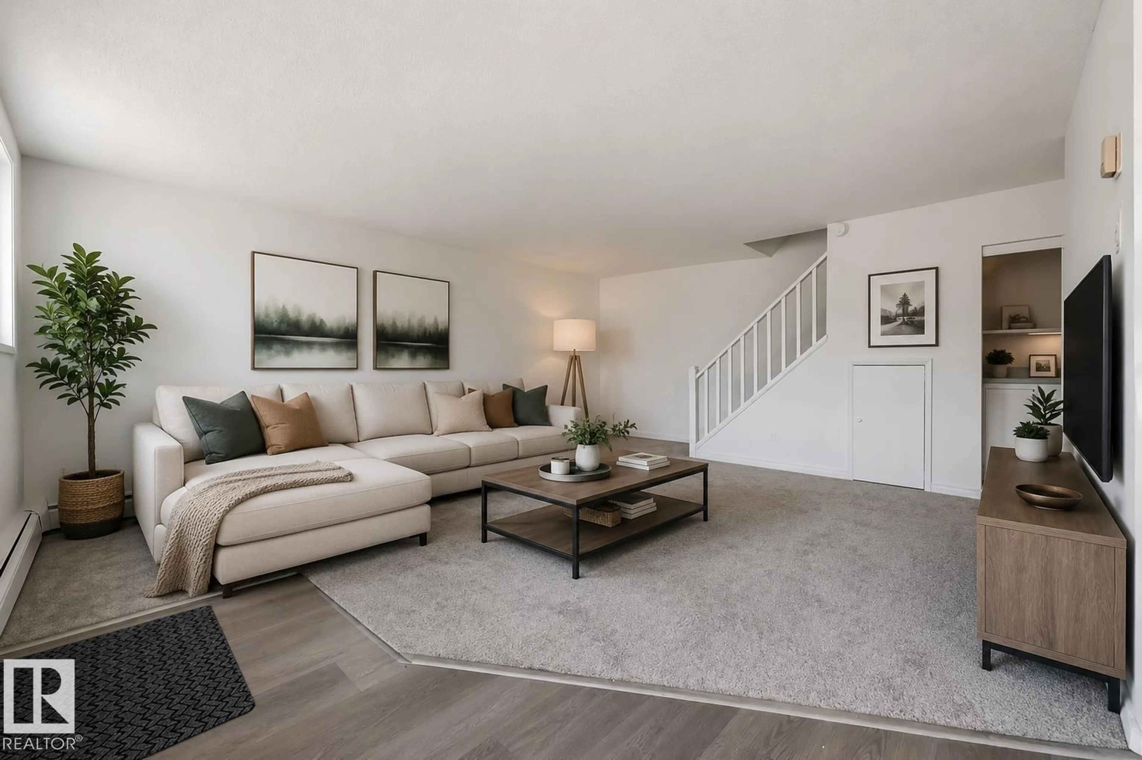 Living room with furniture, unknown for 105 - 14530 52 ST, Edmonton Alberta T5A3K5
