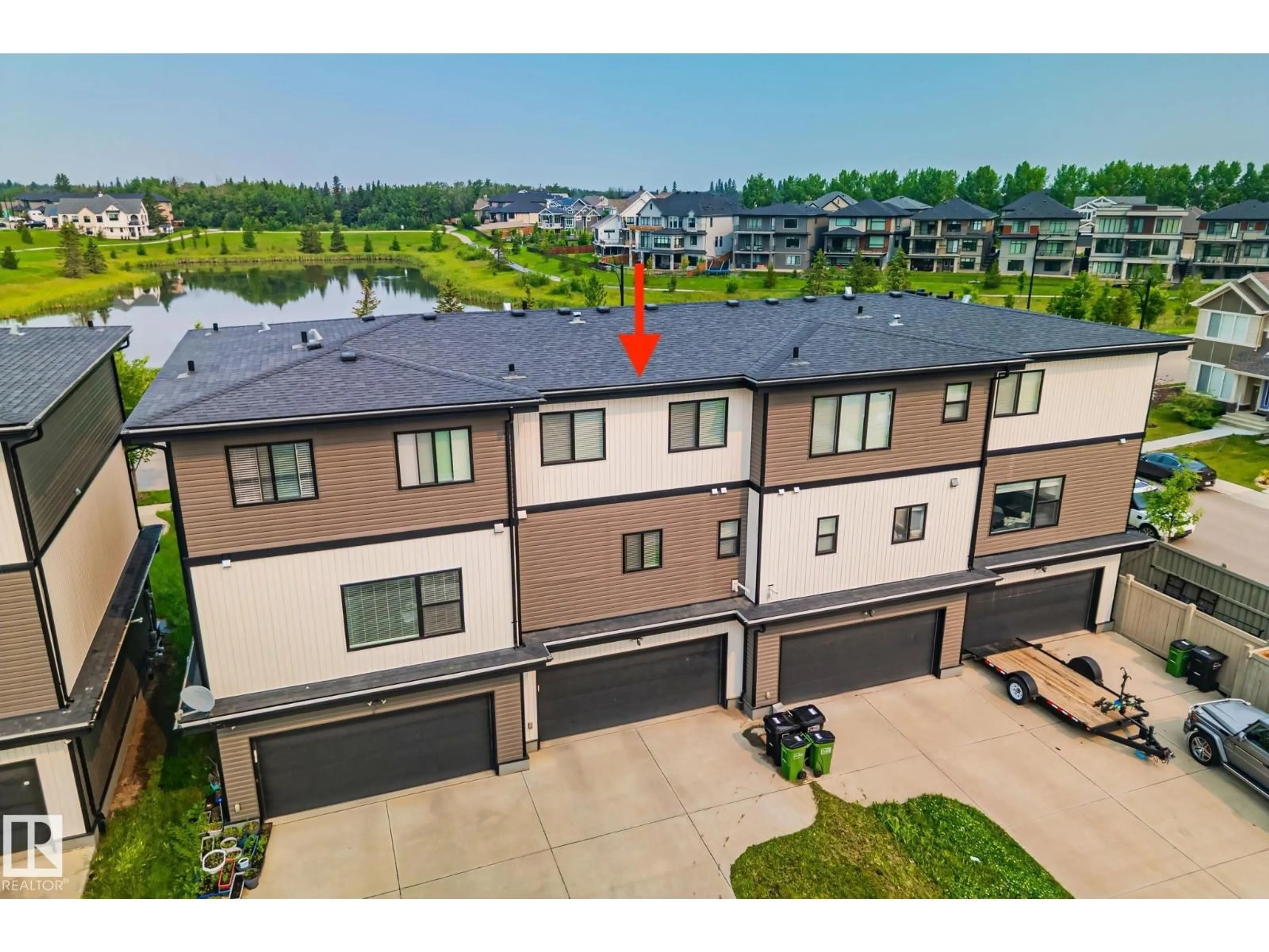 A pic from outside/outdoor area/front of a property/back of a property/a pic from drone, unknown for 8241 CHAPPELLE WY, Edmonton Alberta T6W3V8