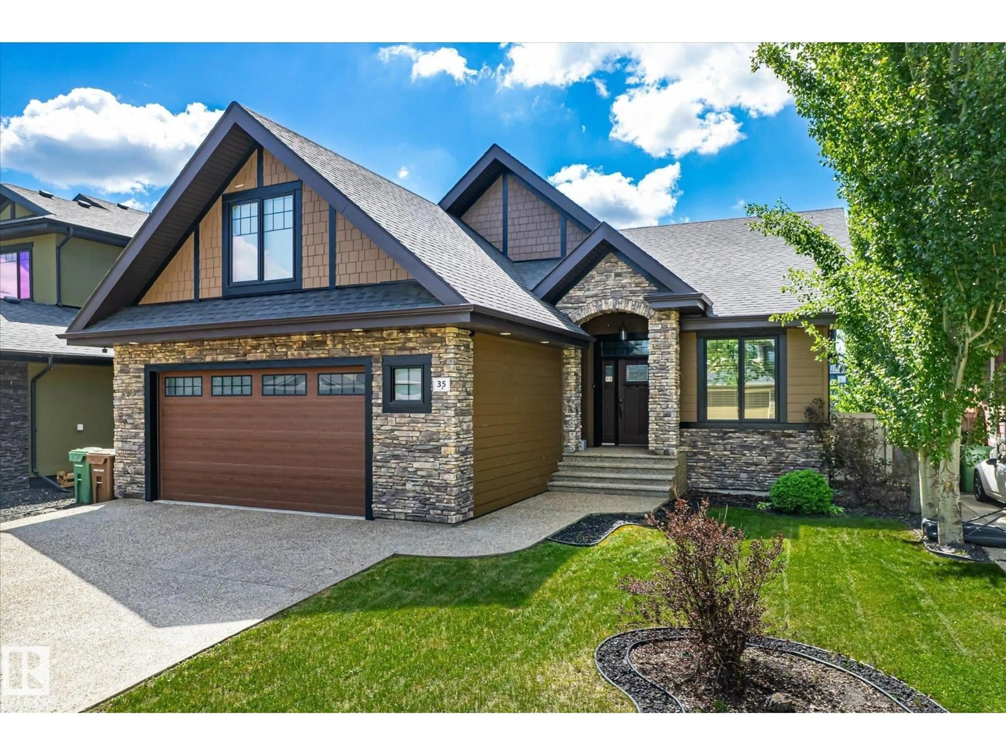 Home with brick exterior material, street for 35 EDGEWATER TERR, St. Albert Alberta T8N4G7