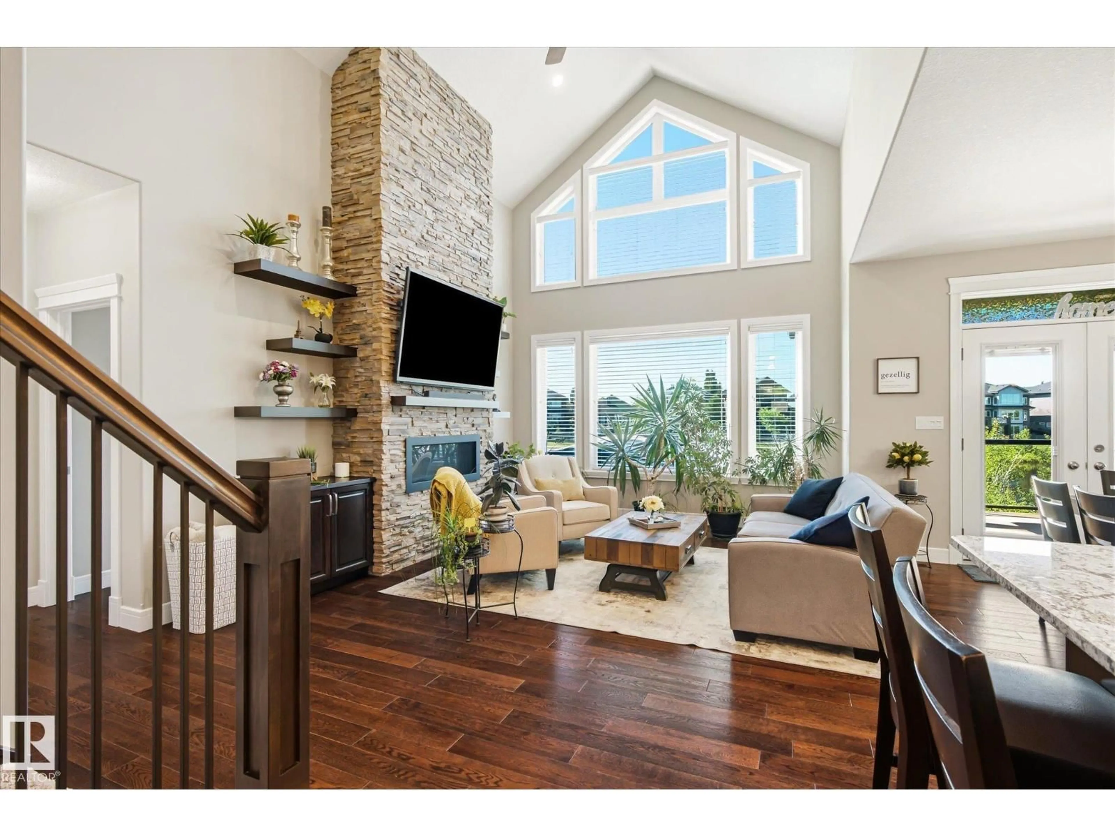 Living room with furniture, unknown for 35 EDGEWATER TERR, St. Albert Alberta T8N4G7