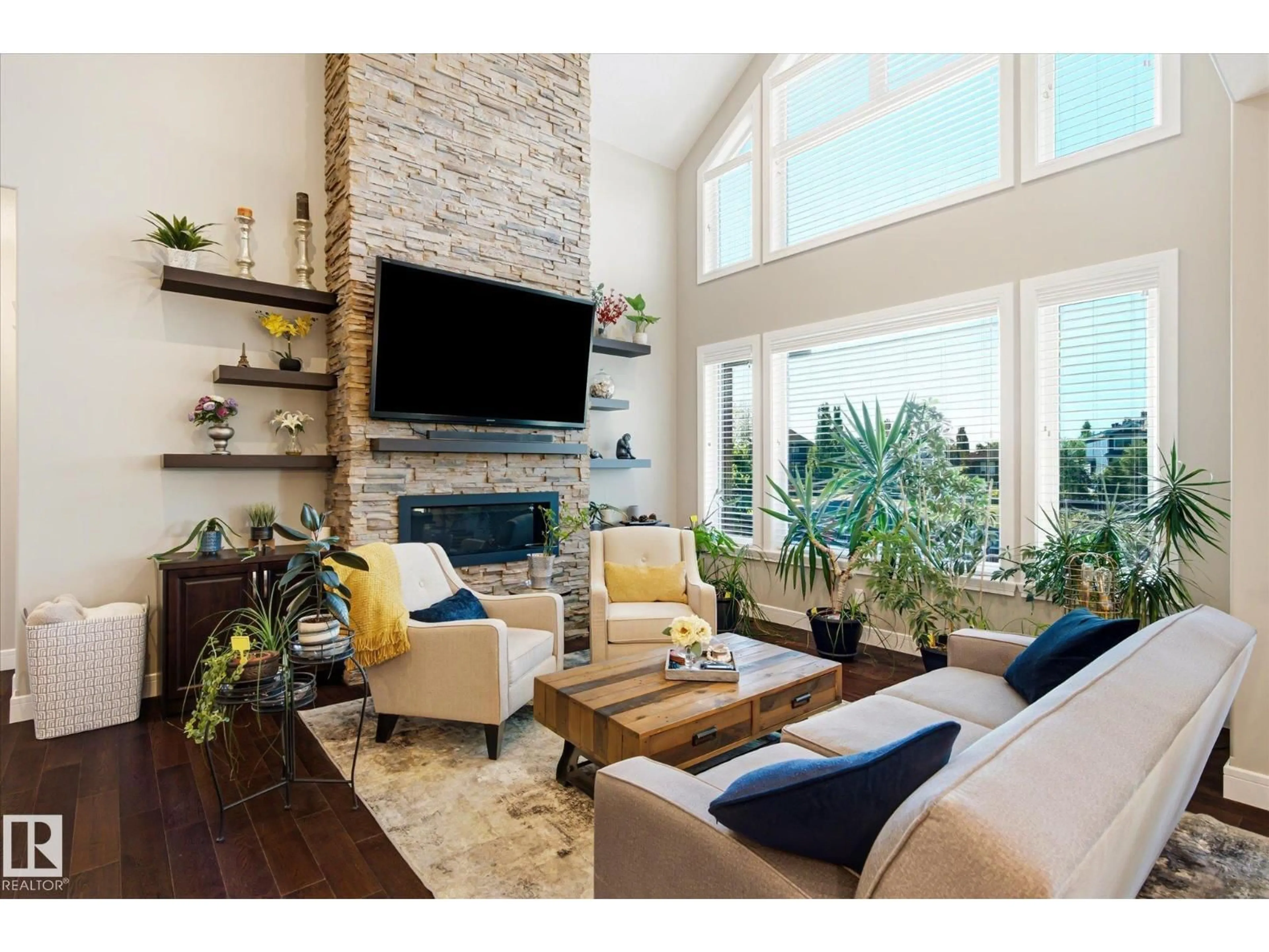 Living room with furniture, unknown for 35 EDGEWATER TERR, St. Albert Alberta T8N4G7