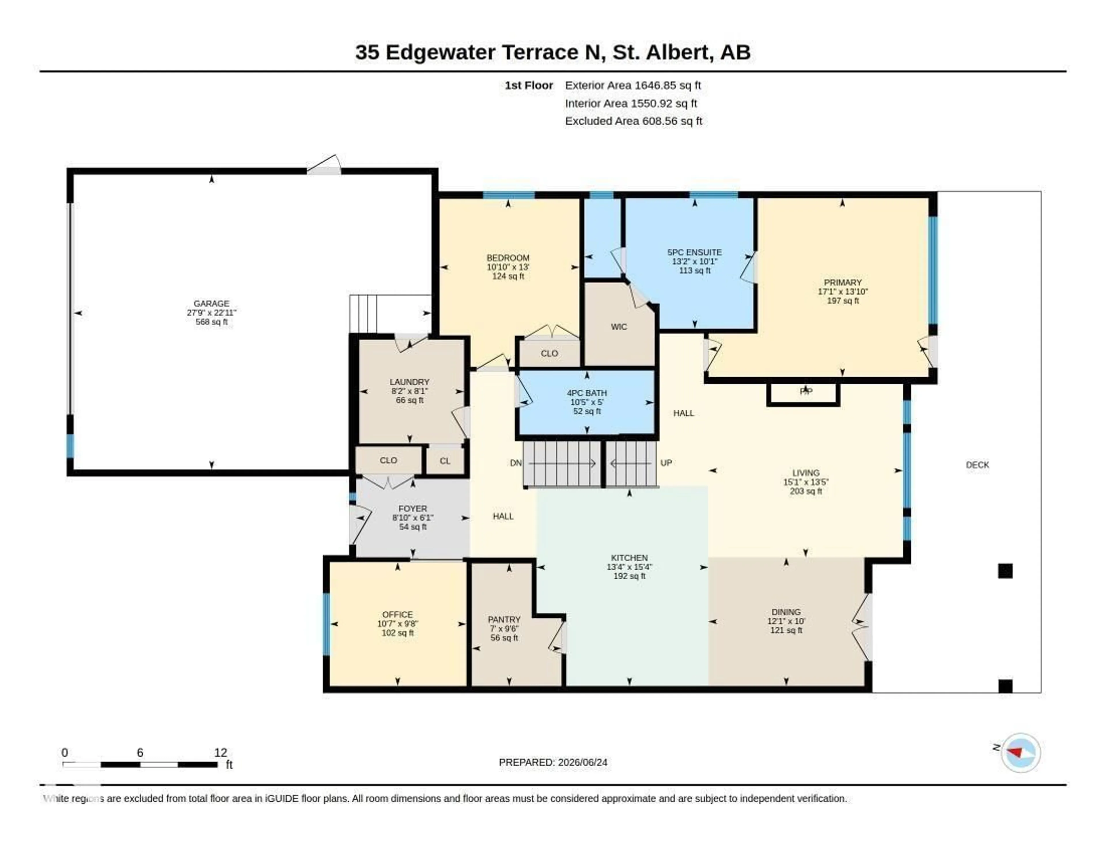 Floor plan for 35 EDGEWATER TERR, St. Albert Alberta T8N4G7