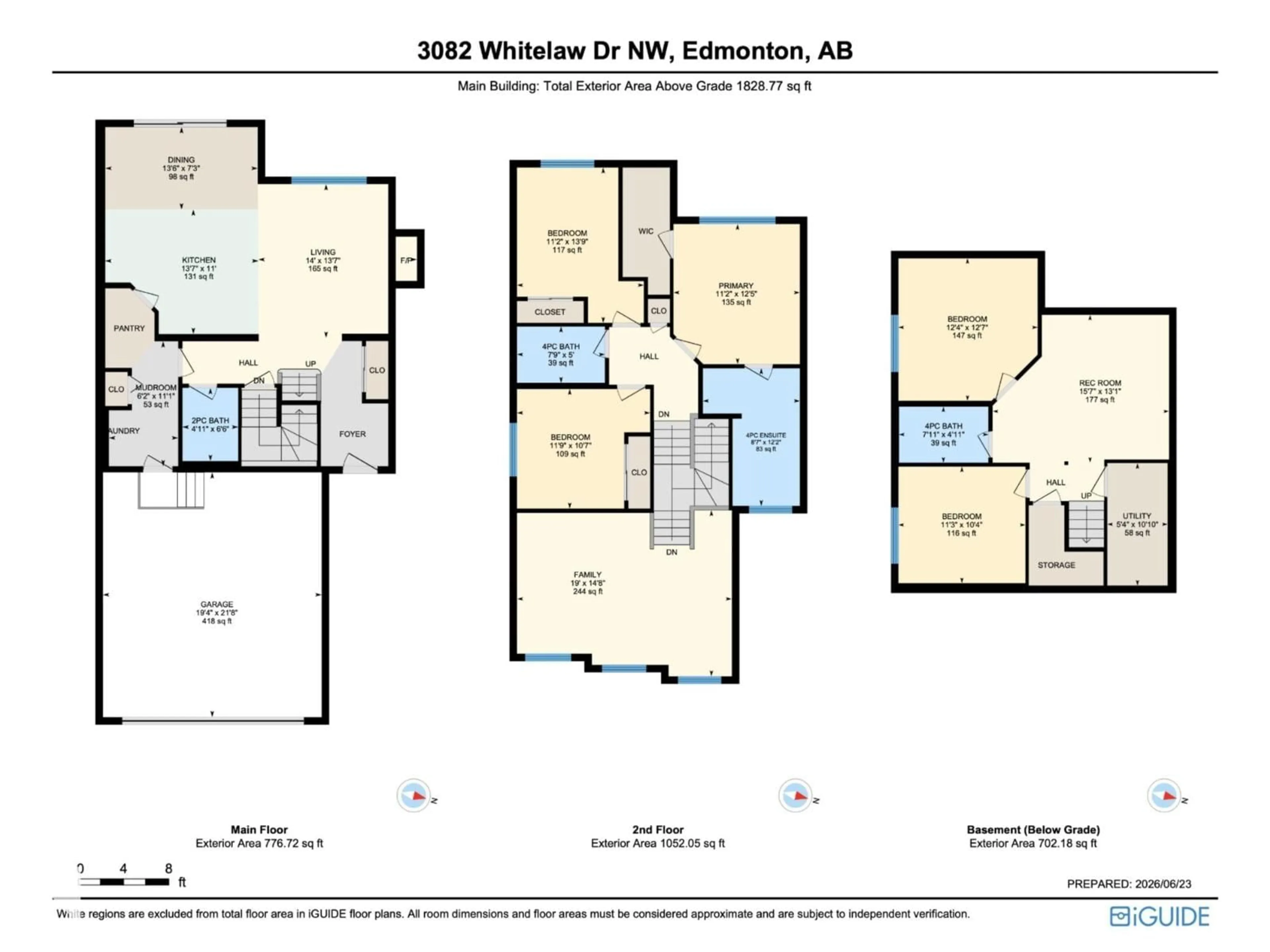 Floor plan for 3082 WHITELAW DR, Edmonton Alberta T6W0T7