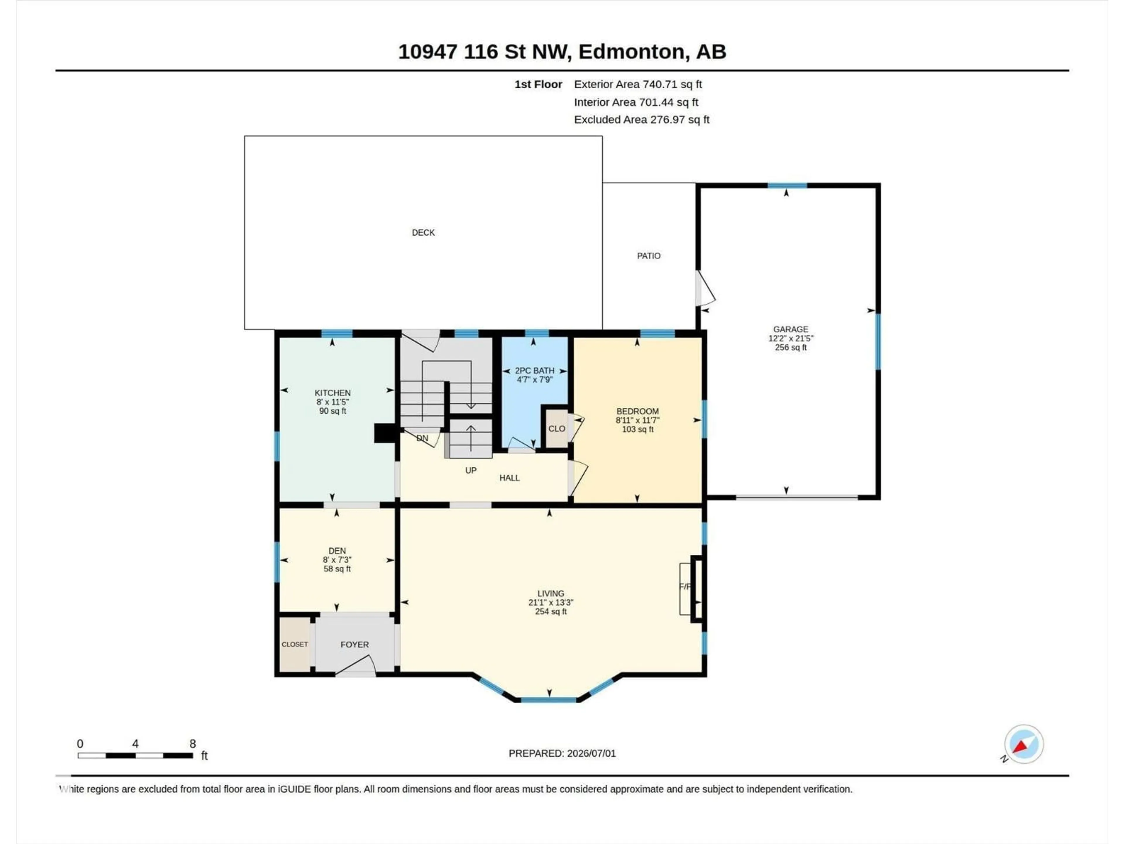 Floor plan for NW - 10947 116 ST, Edmonton Alberta T5H3M7