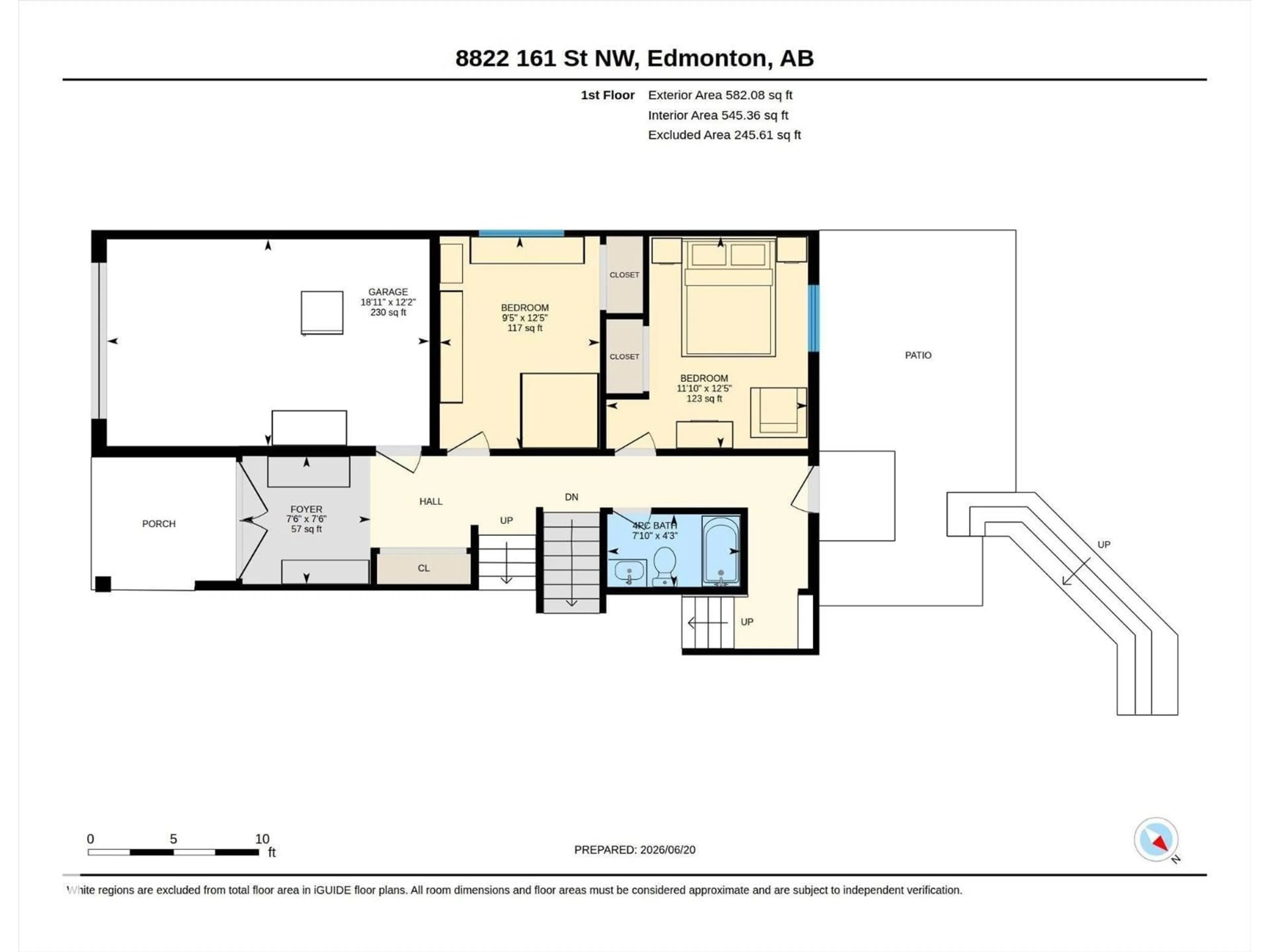 Floor plan for NW - 8822 161 ST, Edmonton Alberta T5R2L2