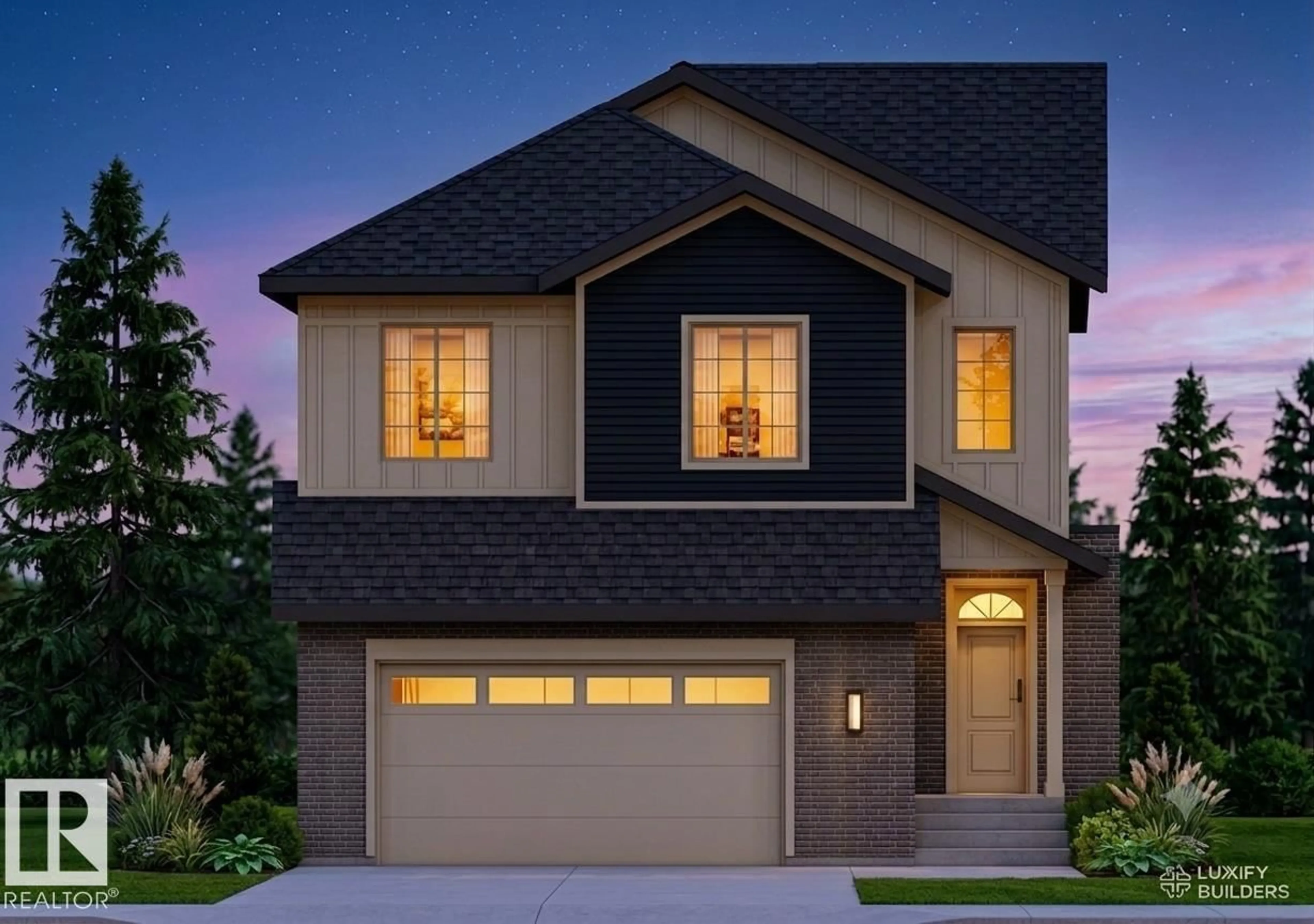Home with vinyl exterior material, street for 9142 104 ST, Morinville Alberta T8R1C9