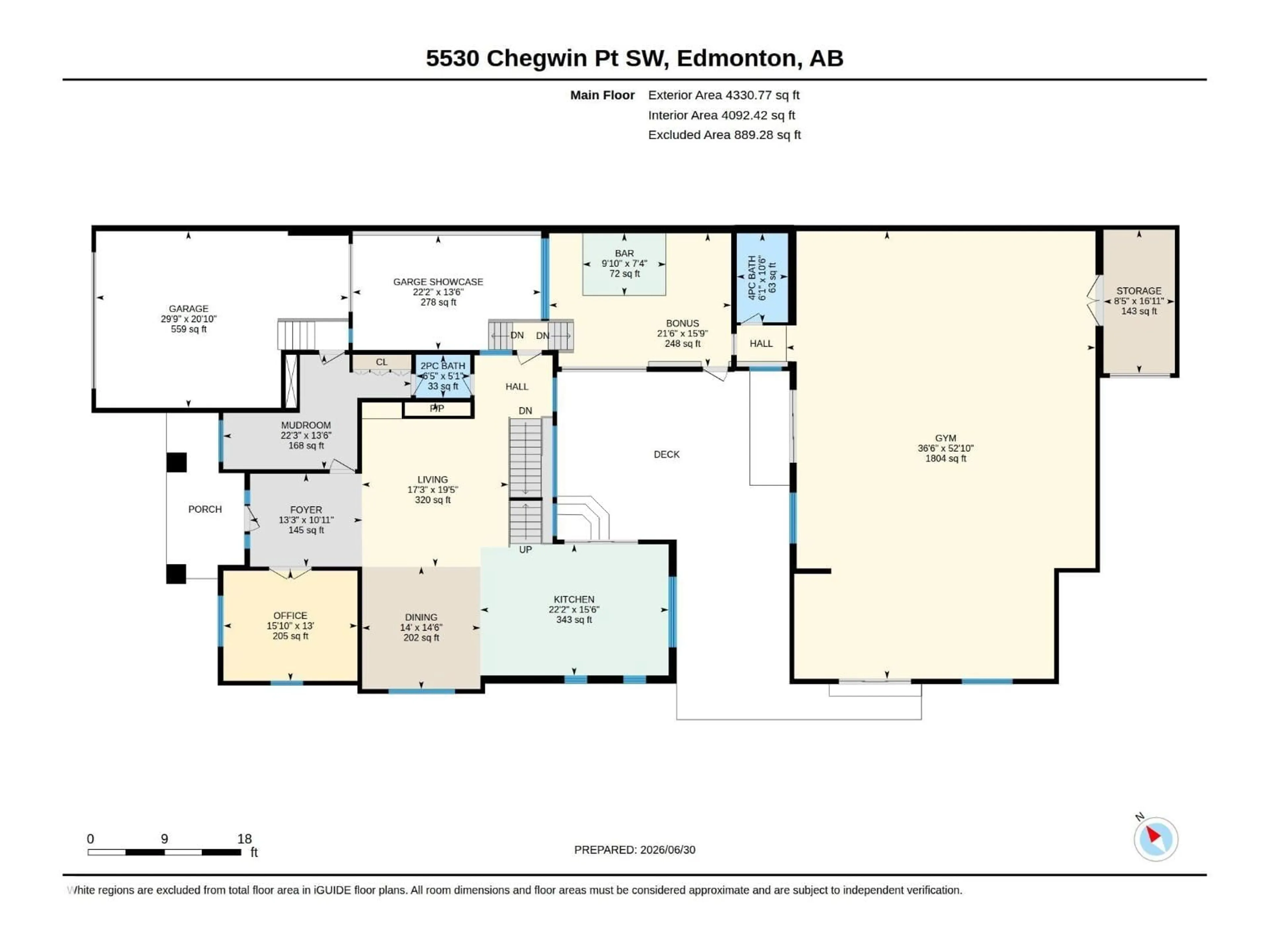 Floor plan for 5530 CHEGWIN PT, Edmonton Alberta T6W4A8